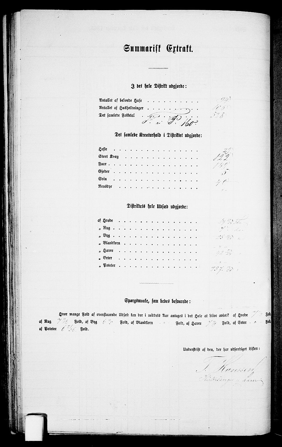 RA, 1865 census for Homedal, 1865, p. 97