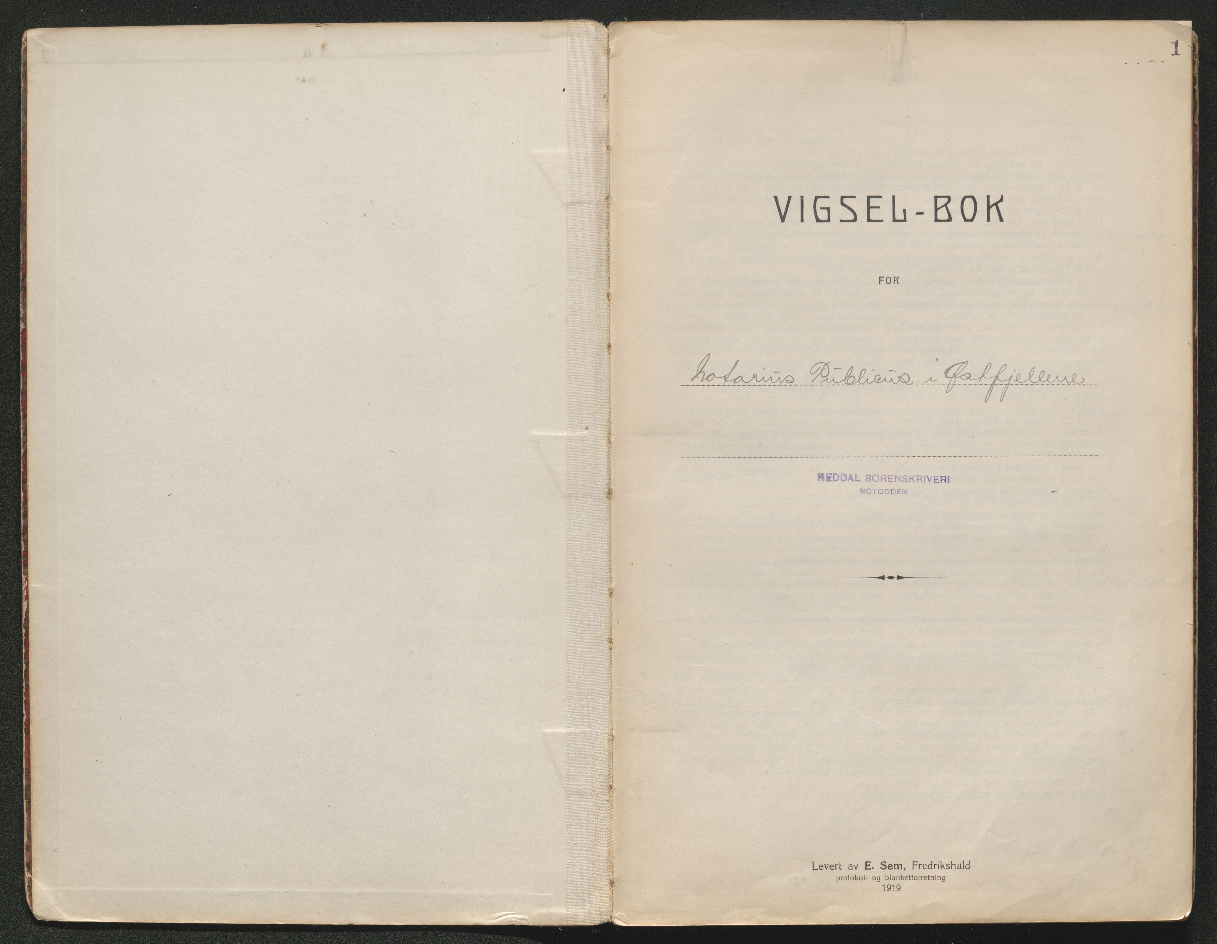 Tinn og Heddal sorenskriveri, AV/SAKO-A-212/L/La/L0003: Vigselsbok - , 1920-1945, p. 1