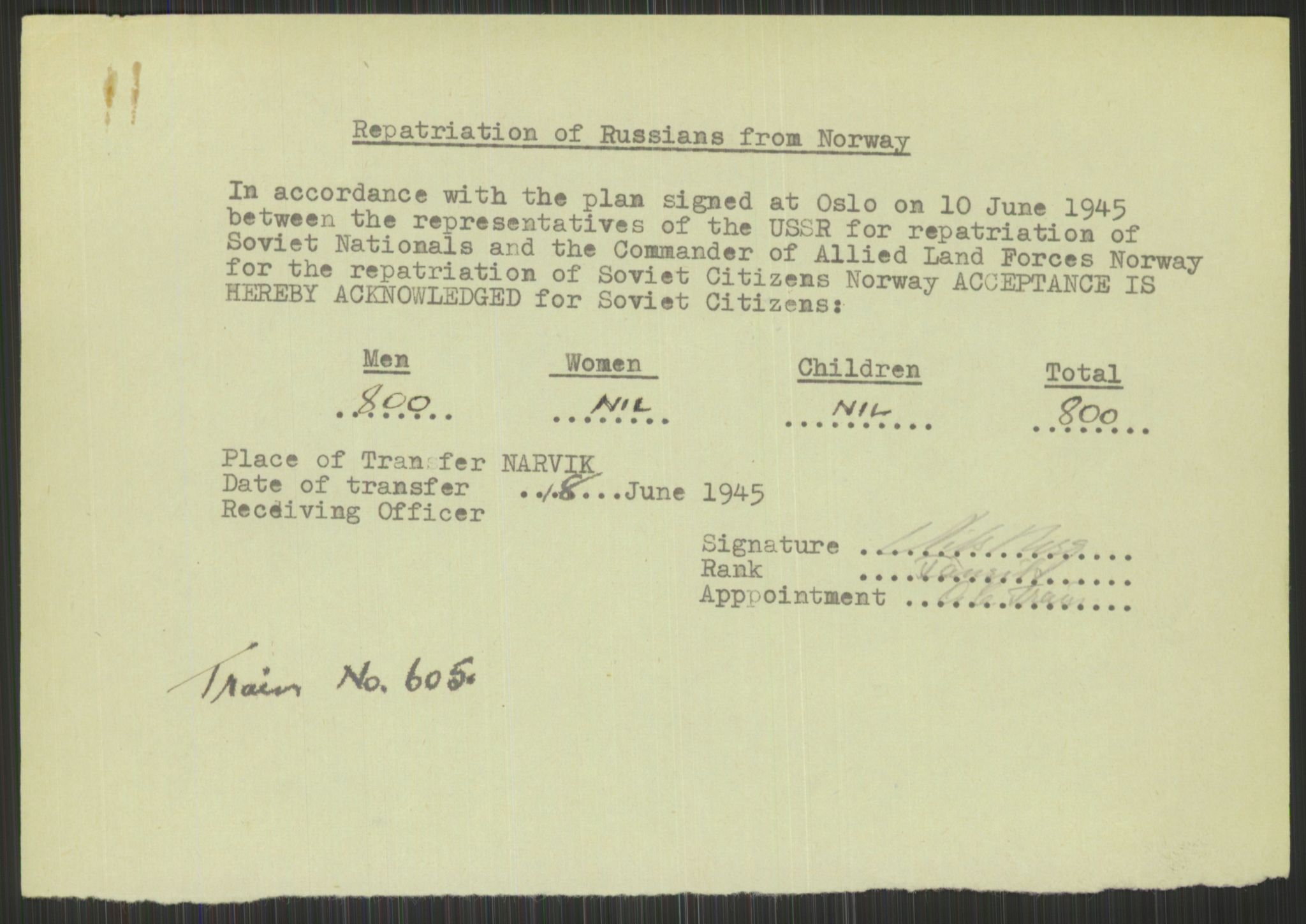 Flyktnings- og fangedirektoratet, Repatrieringskontoret, AV/RA-S-1681/D/Db/L0015: Displaced Persons (DPs) og sivile tyskere, 1945-1948, p. 417