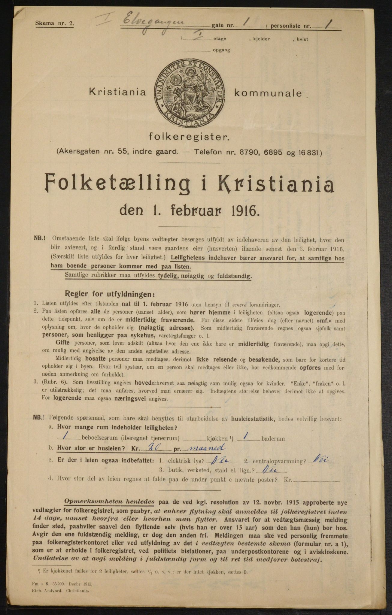 OBA, Municipal Census 1916 for Kristiania, 1916, p. 21201