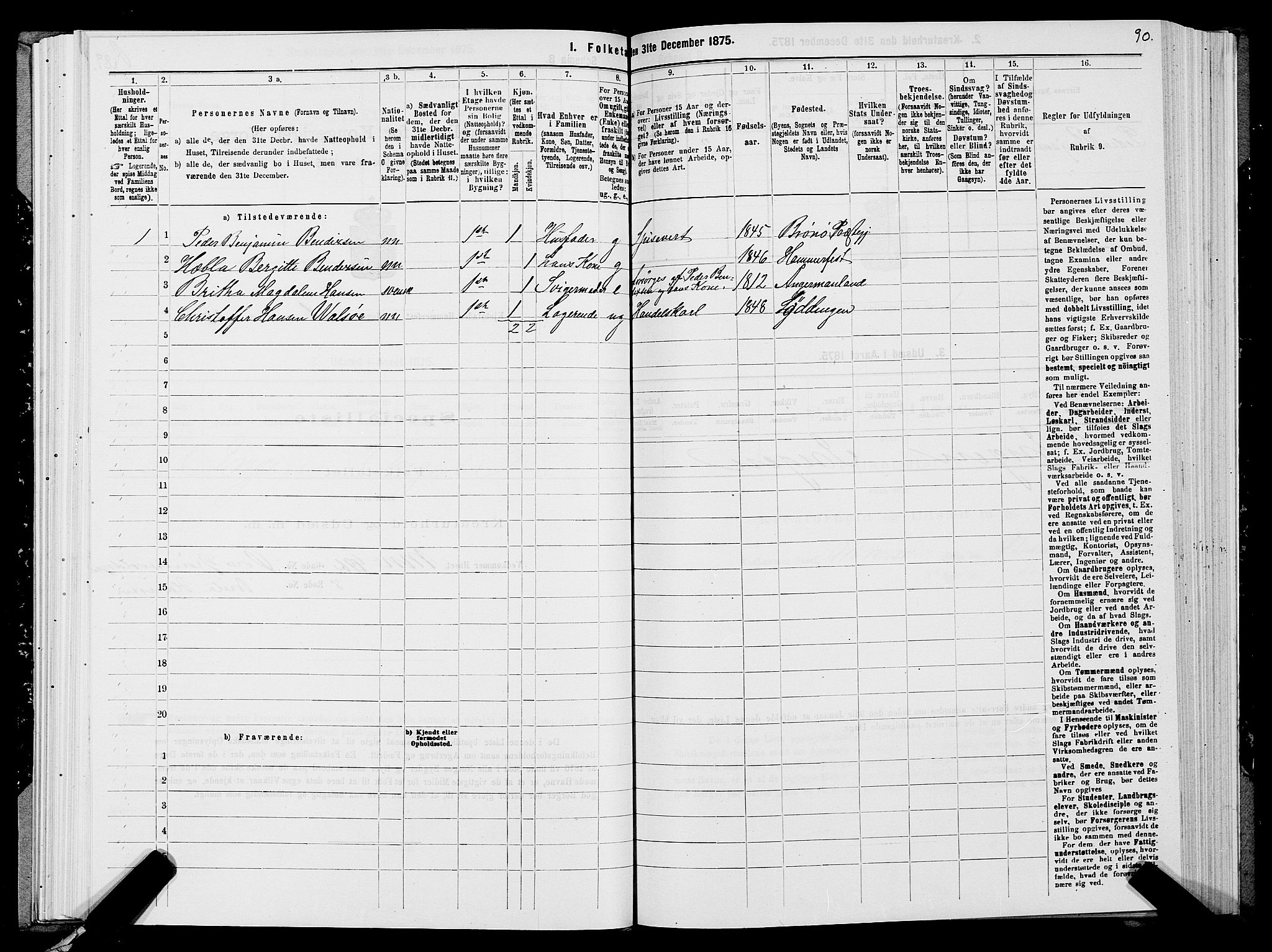 SATØ, 1875 census for 2001B Hammerfest/Hammerfest, 1875, p. 1090