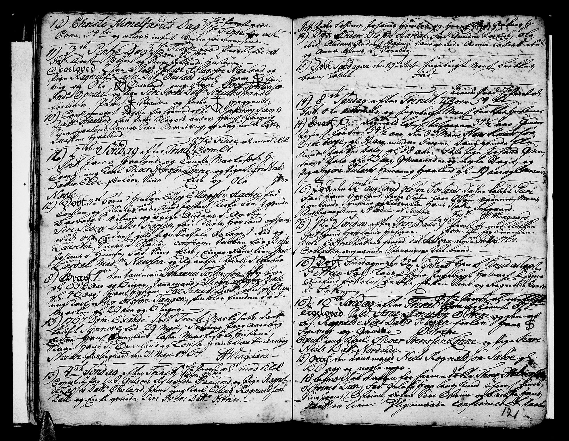 Vik sokneprestembete, SAB/A-81501: Parish register (official) no. A 3 /3, 1755-1771, p. 121