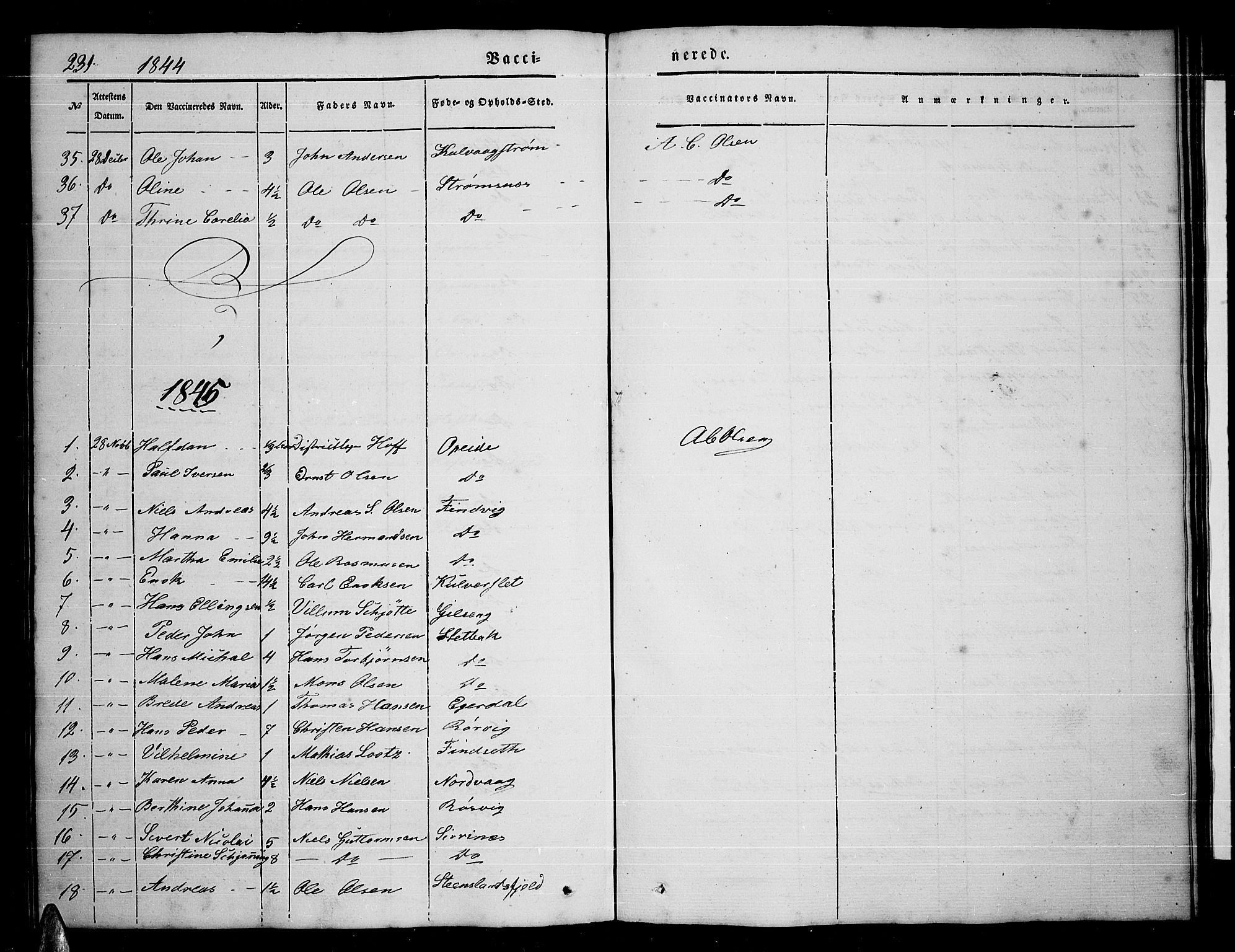 Ministerialprotokoller, klokkerbøker og fødselsregistre - Nordland, AV/SAT-A-1459/859/L0856: Parish register (copy) no. 859C02, 1843-1854, p. 231