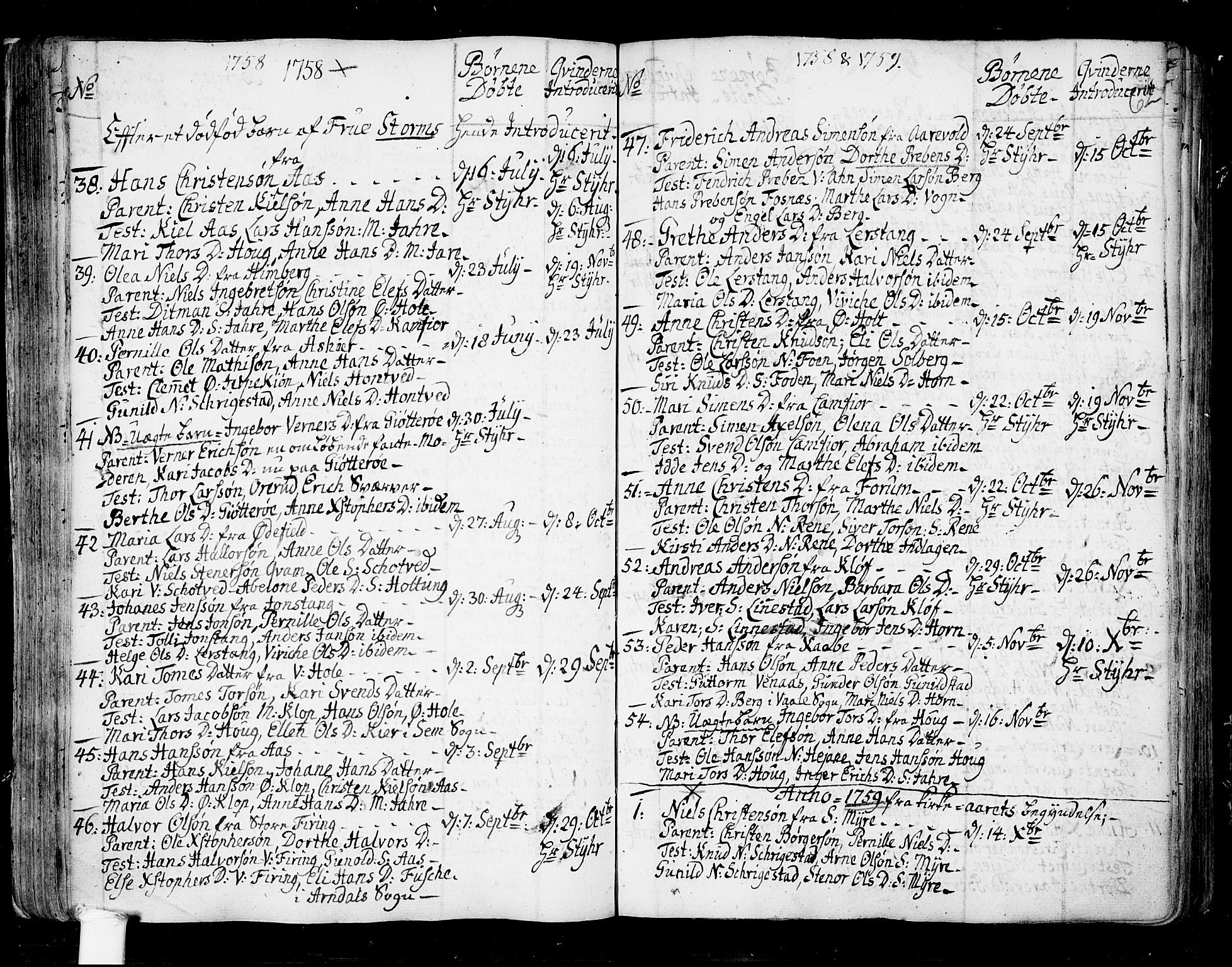 Ramnes kirkebøker, AV/SAKO-A-314/F/Fa/L0001: Parish register (official) no. I 1, 1732-1774, p. 62