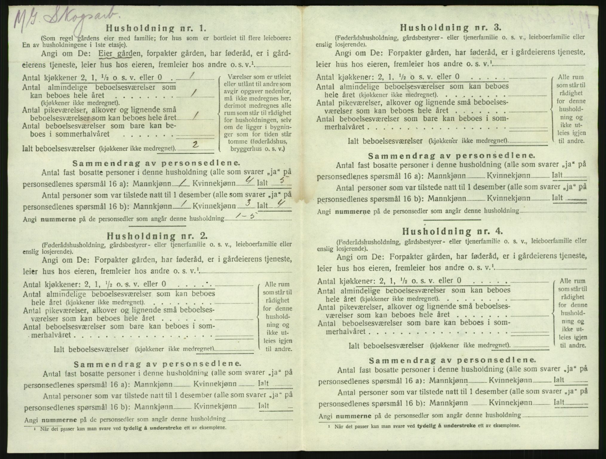 SAKO, 1920 census for Brunlanes, 1920, p. 1232