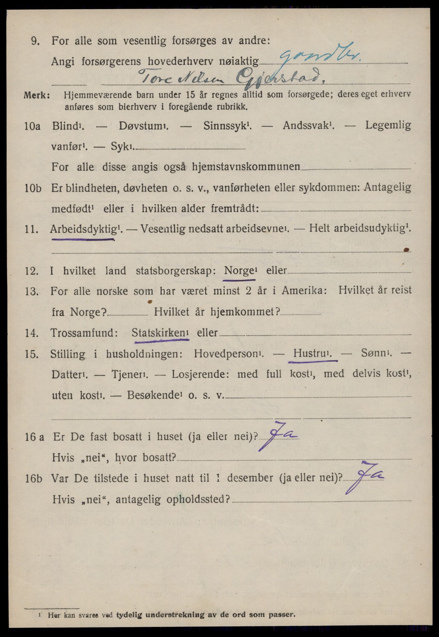 SAT, 1920 census for Halsa, 1920, p. 1994