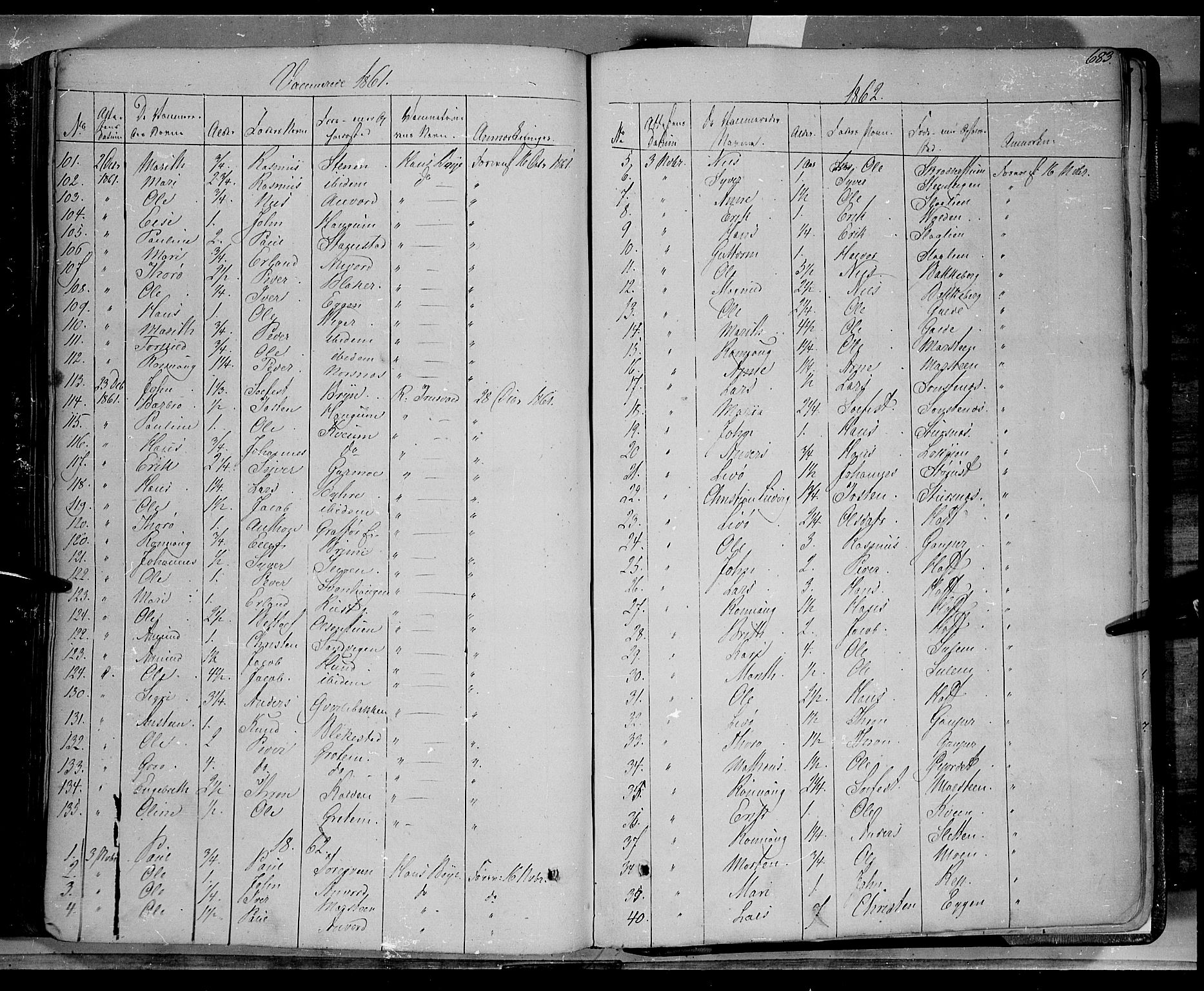 Lom prestekontor, SAH/PREST-070/K/L0006: Parish register (official) no. 6B, 1837-1863, p. 683