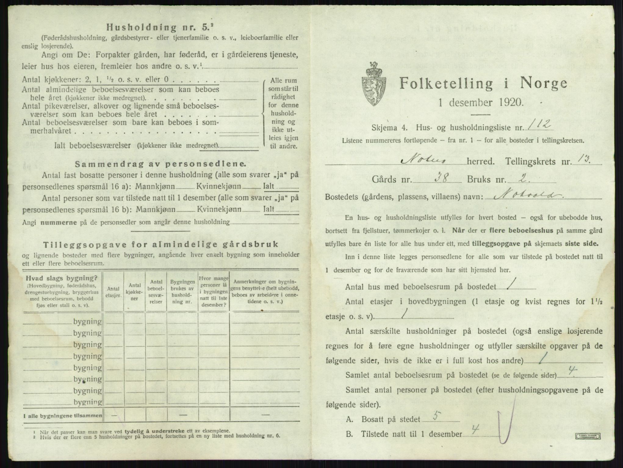 SAKO, 1920 census for Nøtterøy, 1920, p. 2780