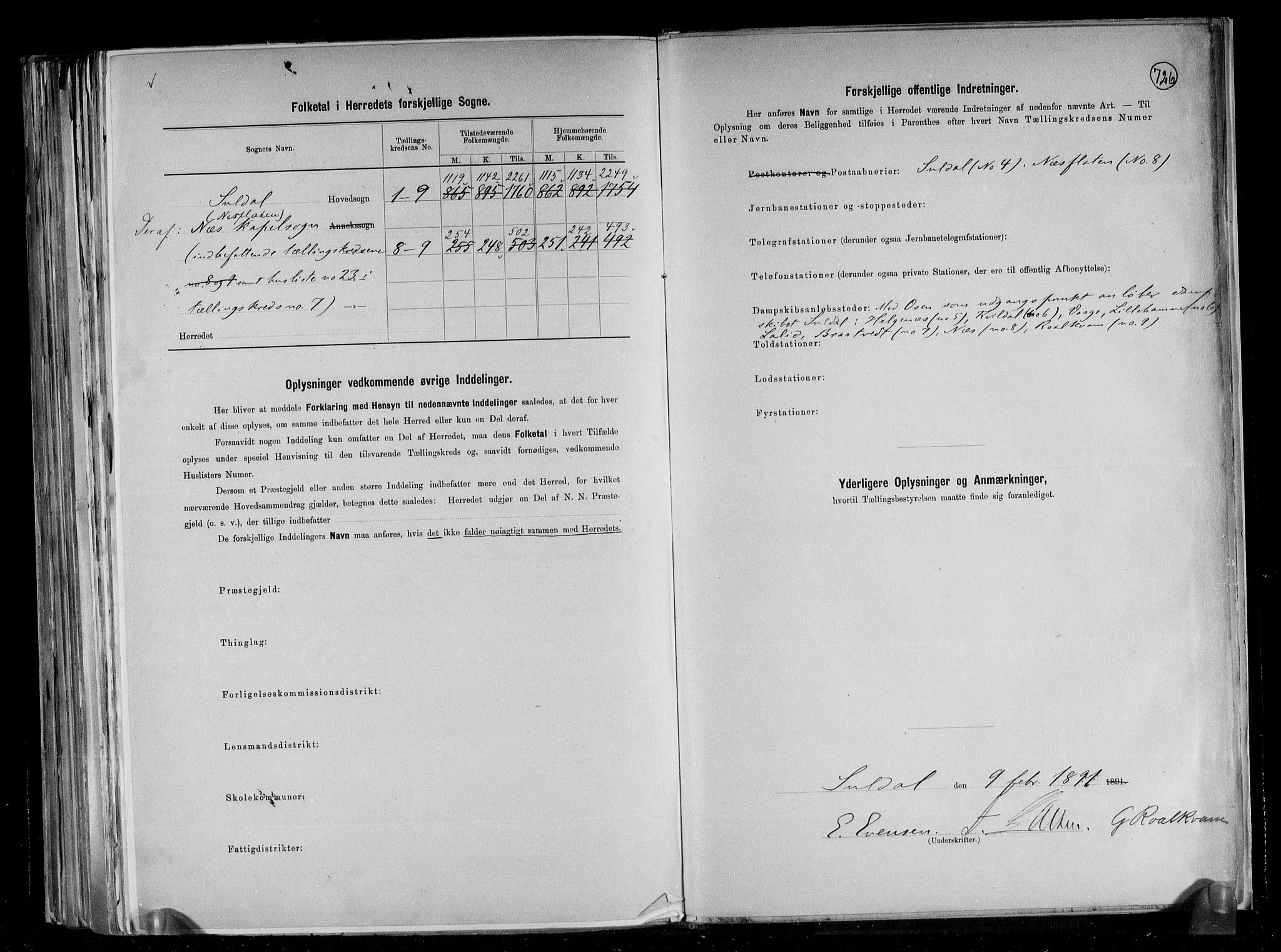 RA, 1891 census for 1134 Suldal, 1891, p. 3