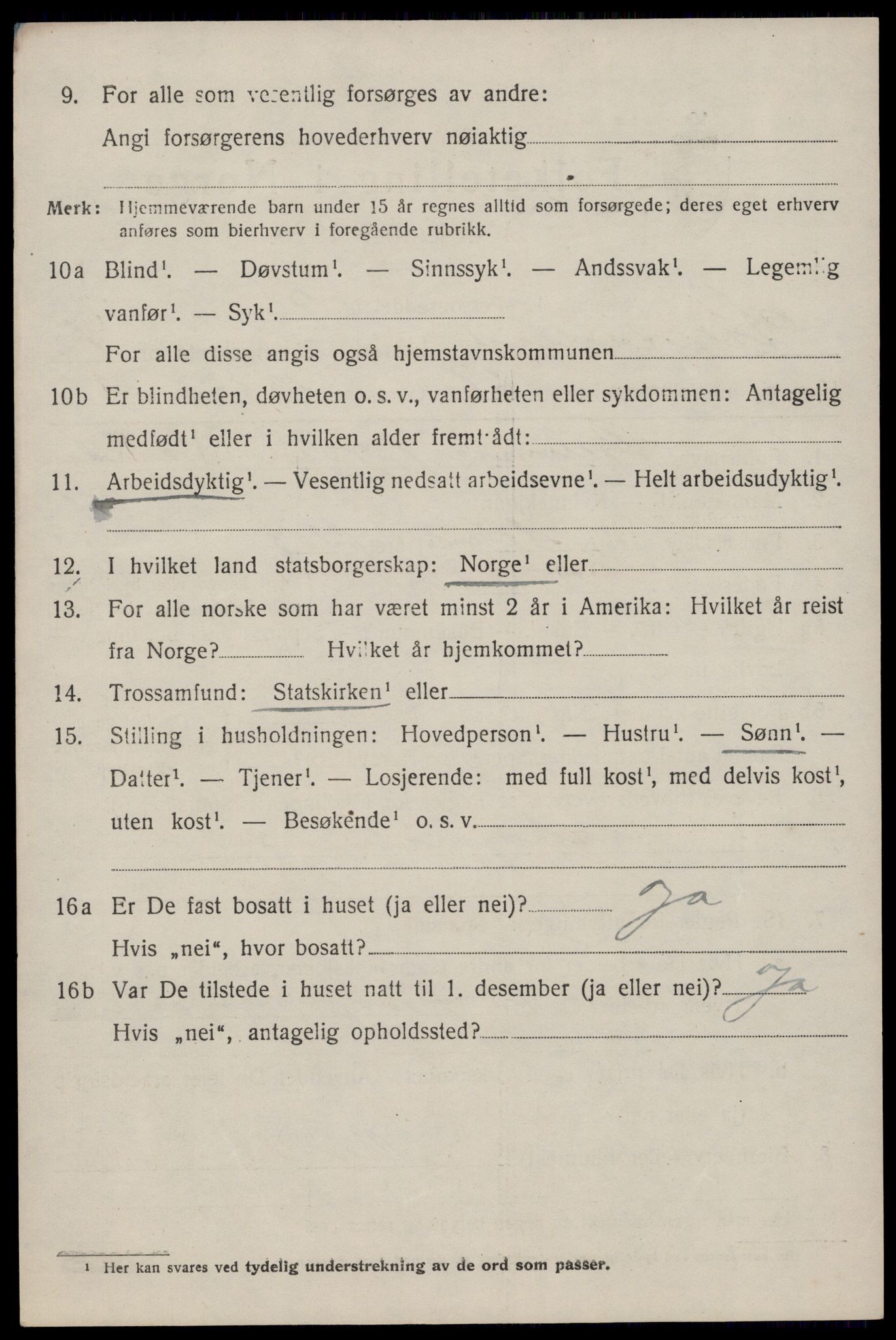 SAKO, 1920 census for Kviteseid, 1920, p. 2066