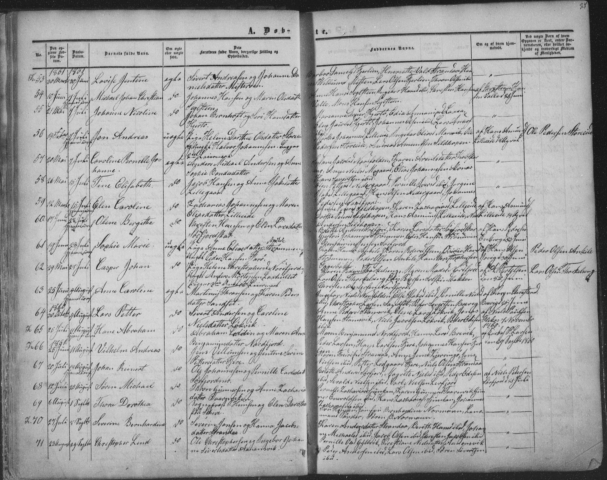 Ministerialprotokoller, klokkerbøker og fødselsregistre - Nordland, AV/SAT-A-1459/853/L0770: Parish register (official) no. 853A09, 1857-1870, p. 27