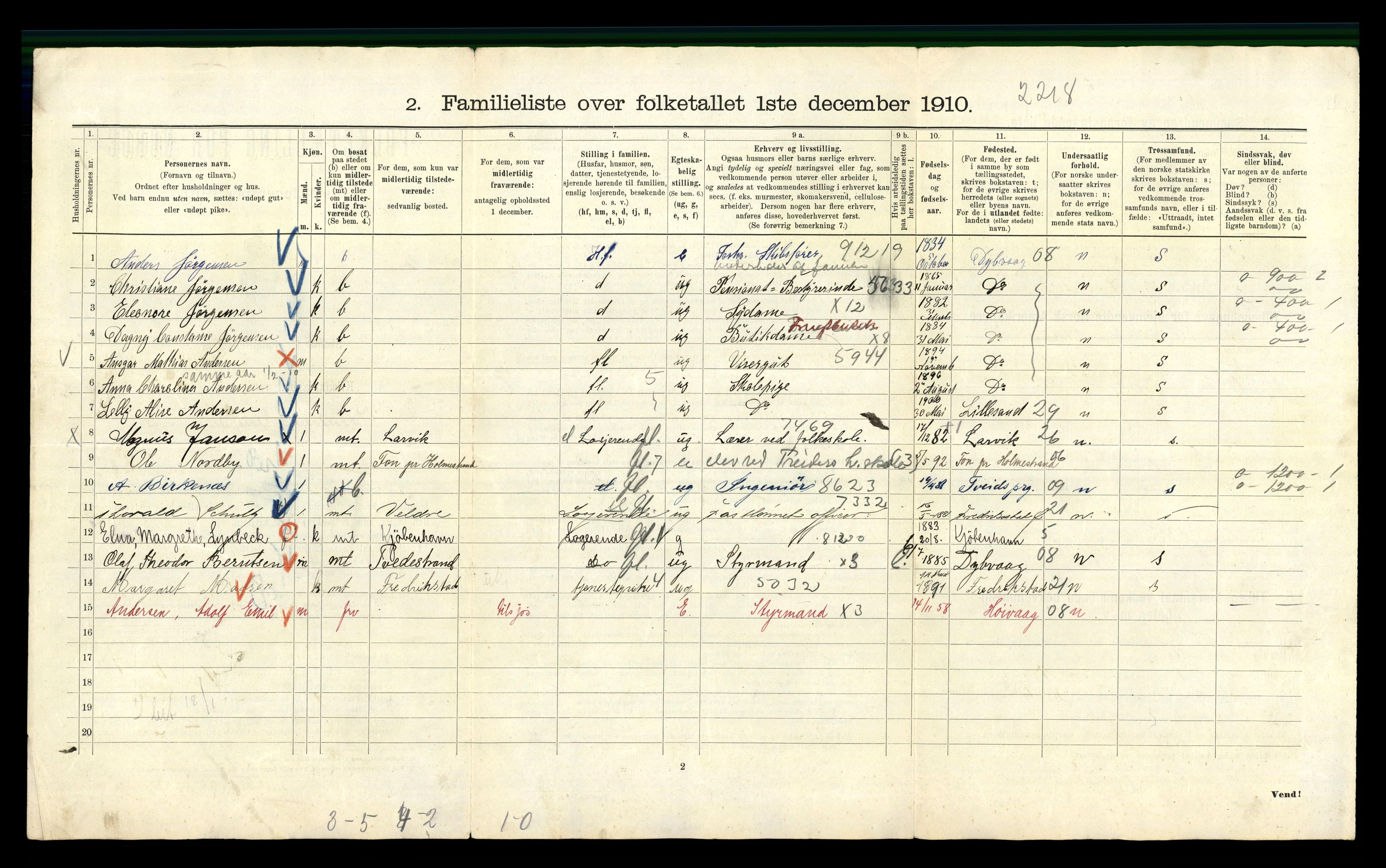 RA, 1910 census for Kristiania, 1910, p. 52358