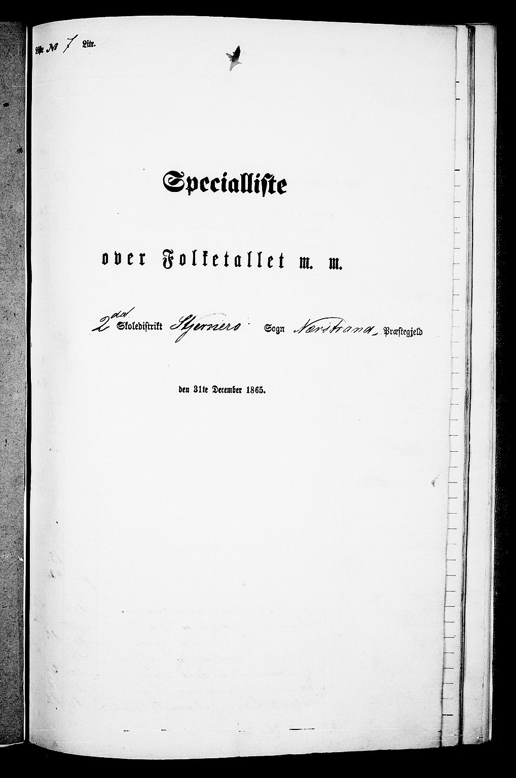 RA, 1865 census for Nedstrand, 1865, p. 94