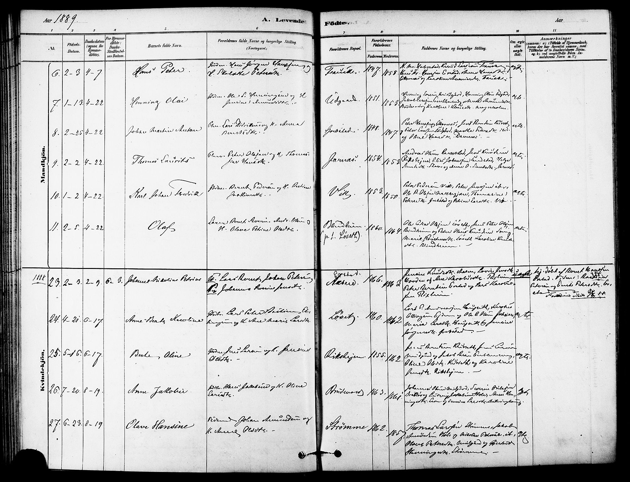 Ministerialprotokoller, klokkerbøker og fødselsregistre - Møre og Romsdal, AV/SAT-A-1454/523/L0334: Parish register (official) no. 523A01, 1878-1891