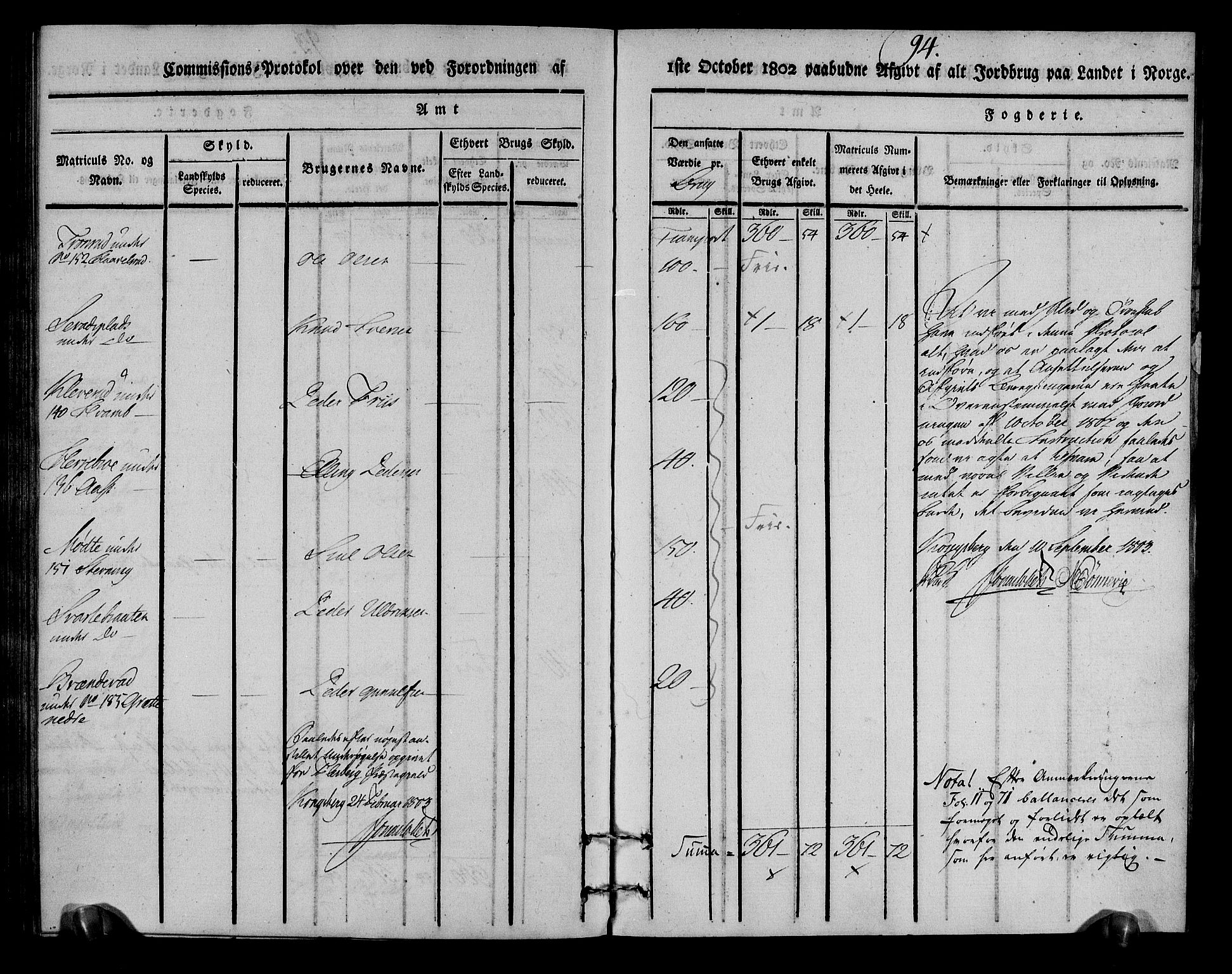 Rentekammeret inntil 1814, Realistisk ordnet avdeling, AV/RA-EA-4070/N/Ne/Nea/L0055: Numedal og Sandsvær fogderi. Kommisjonsprotokoll for Flesberg prestegjeld, 1803, p. 95