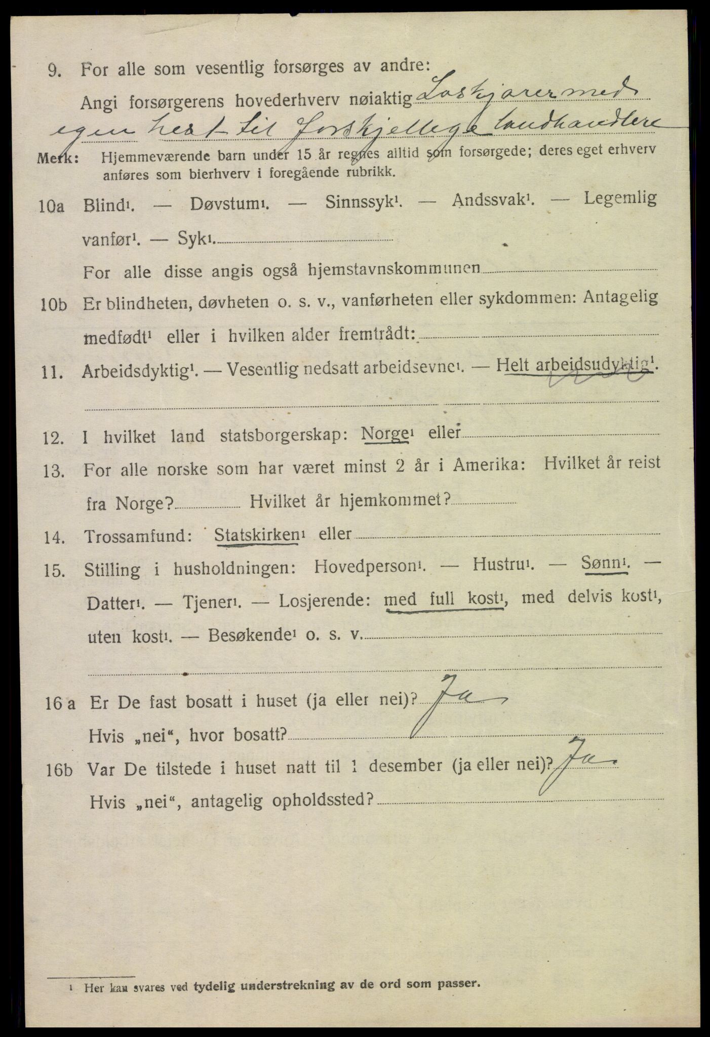SAH, 1920 census for Trysil, 1920, p. 13098