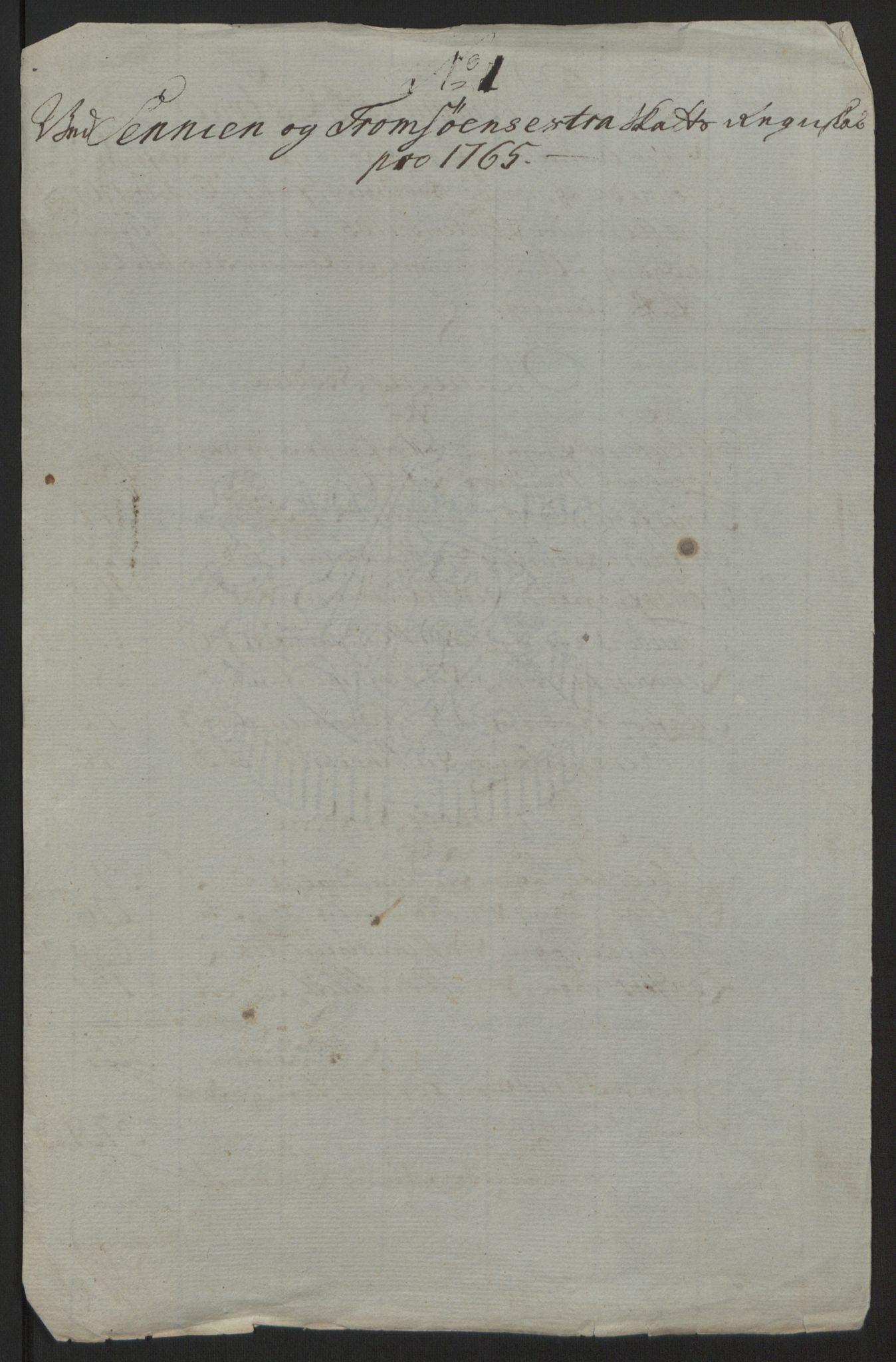 Rentekammeret inntil 1814, Reviderte regnskaper, Fogderegnskap, RA/EA-4092/R68/L4845: Ekstraskatten Senja og Troms, 1762-1765, p. 496