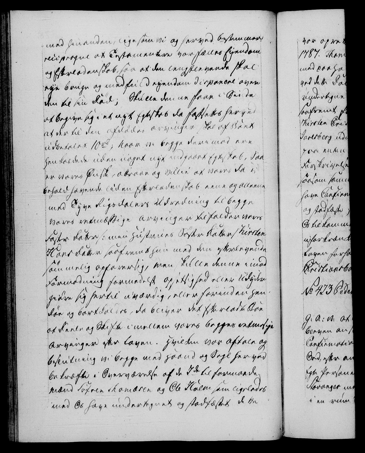 Danske Kanselli 1572-1799, RA/EA-3023/F/Fc/Fca/Fcaa/L0051: Norske registre, 1786-1787, p. 578b