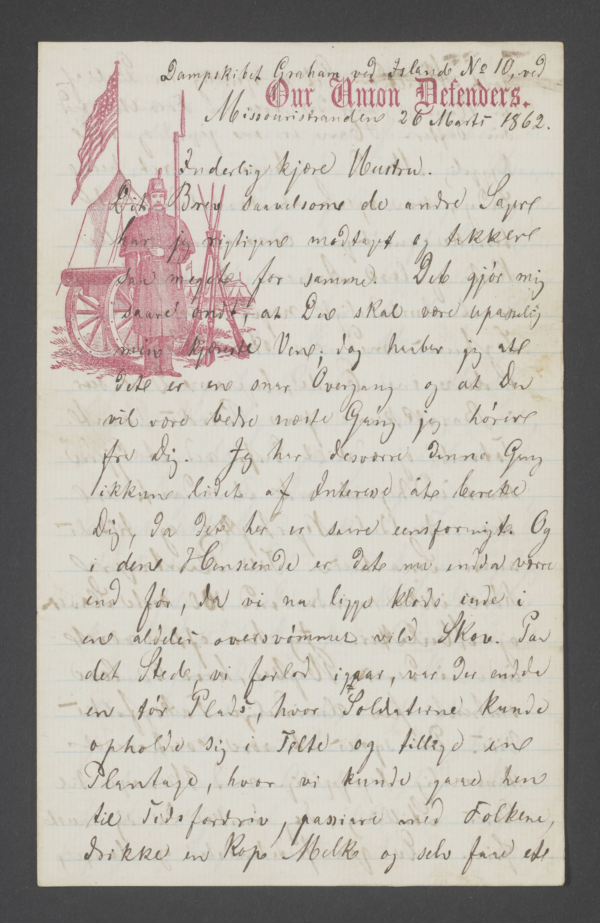 Søren Johan Hanssen, cand. med., IKAM/P-00148/G/L0001/0004: Private brev / Brev 26.03.1862, 1862