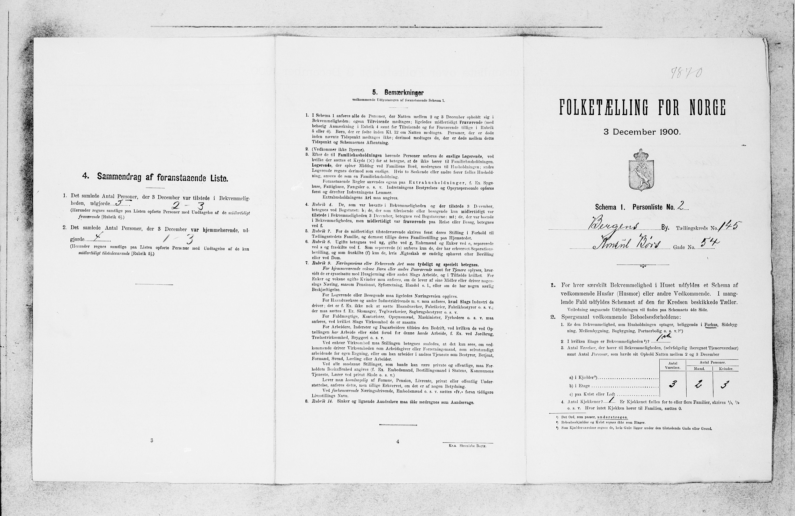 SAB, 1900 census for Bergen, 1900, p. 29761