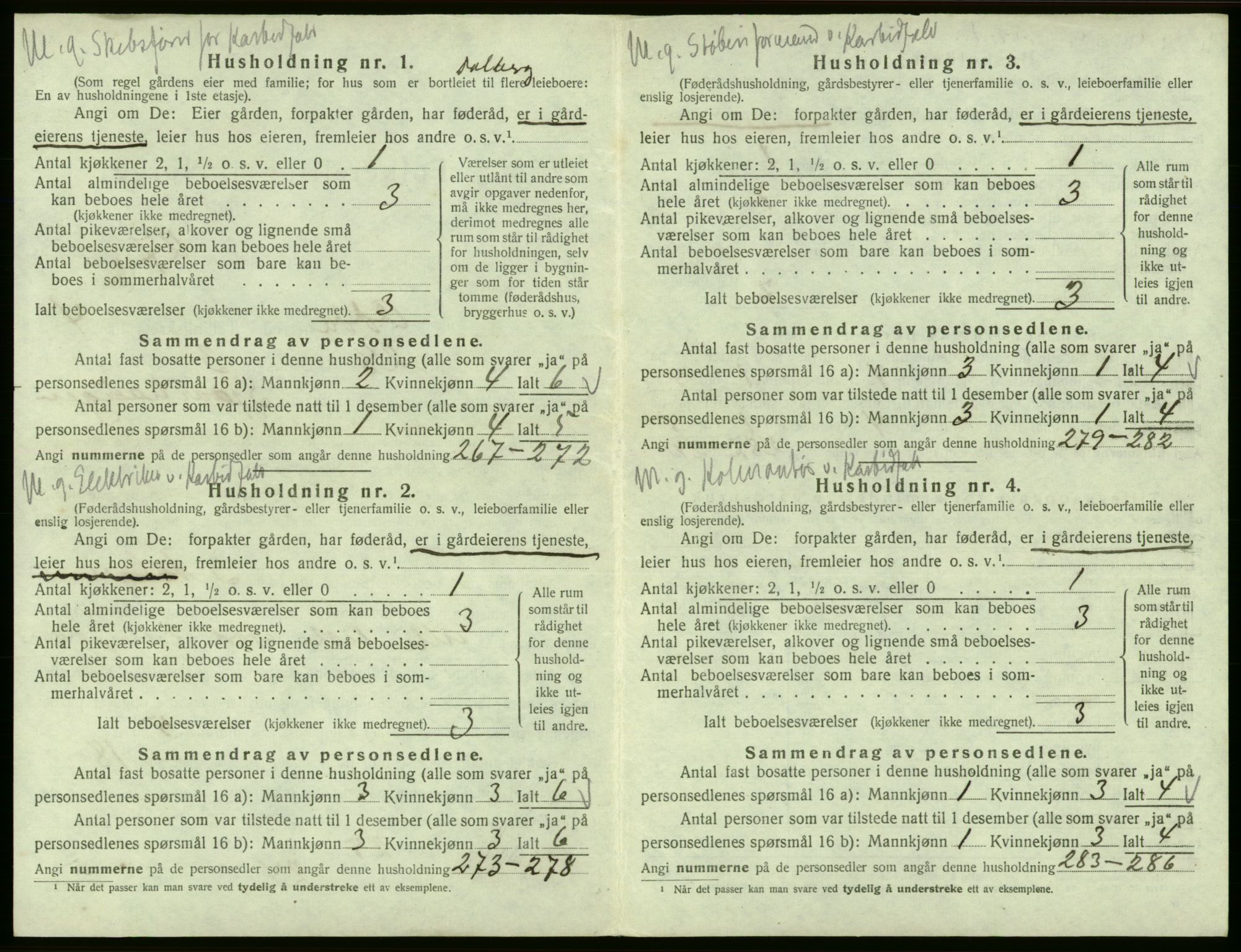 SAB, 1920 census for Odda, 1920, p. 347