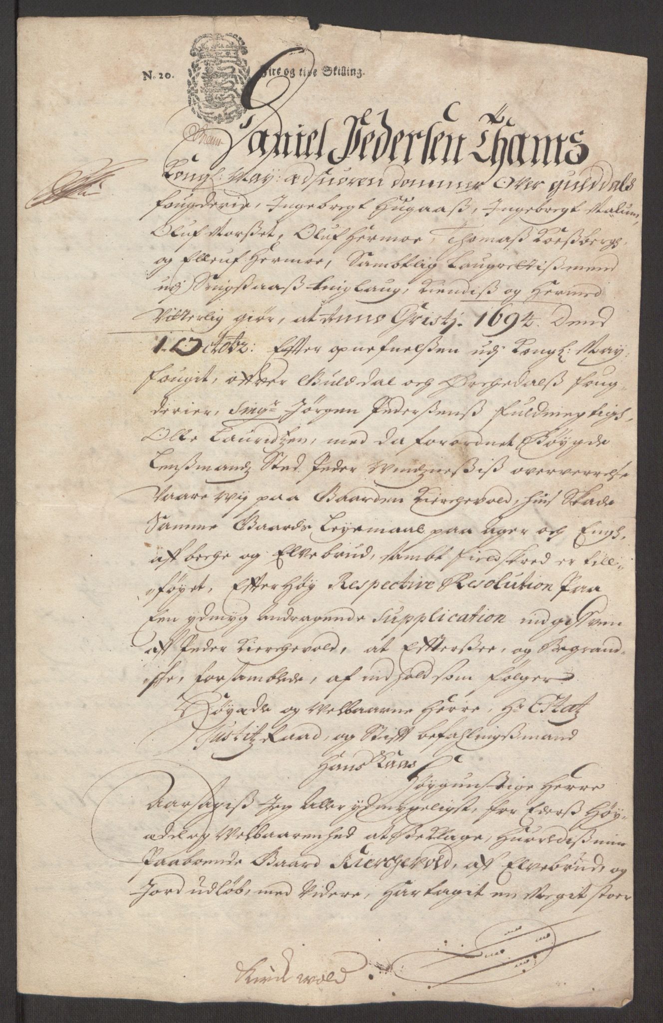 Rentekammeret inntil 1814, Reviderte regnskaper, Fogderegnskap, AV/RA-EA-4092/R60/L3945: Fogderegnskap Orkdal og Gauldal, 1695, p. 421