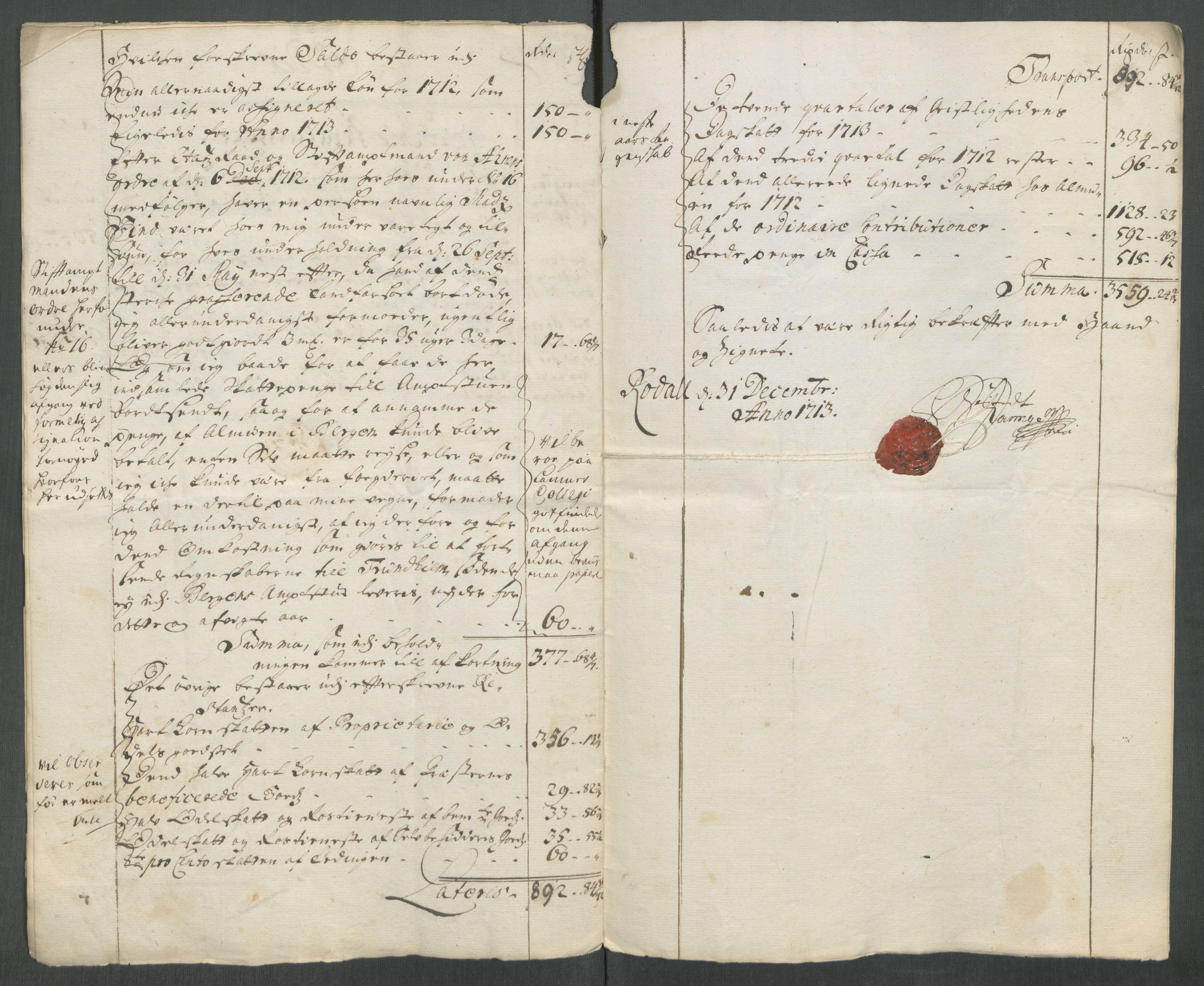 Rentekammeret inntil 1814, Reviderte regnskaper, Fogderegnskap, AV/RA-EA-4092/R65/L4512: Fogderegnskap Helgeland, 1712-1713, p. 298