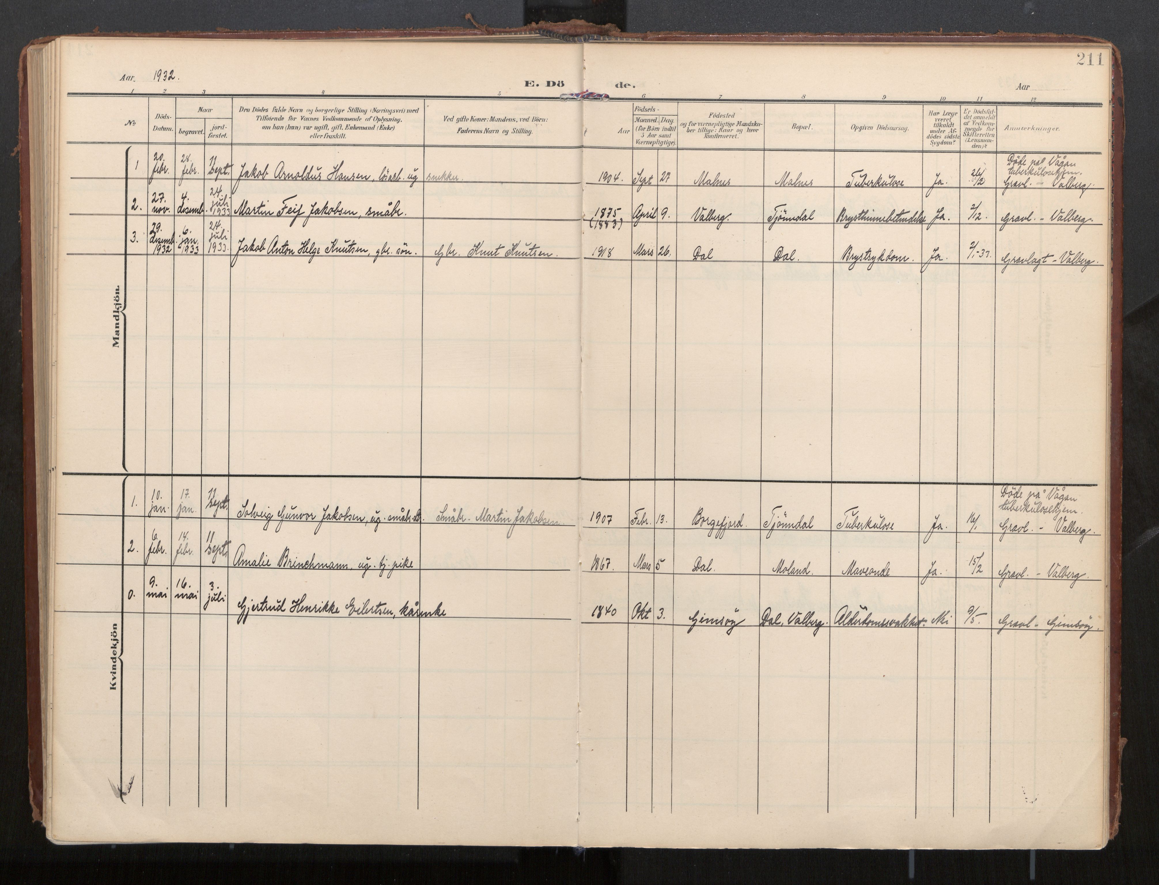 Ministerialprotokoller, klokkerbøker og fødselsregistre - Nordland, SAT/A-1459/884/L1194: Parish register (official) no. 884A02, 1906-1937, p. 211