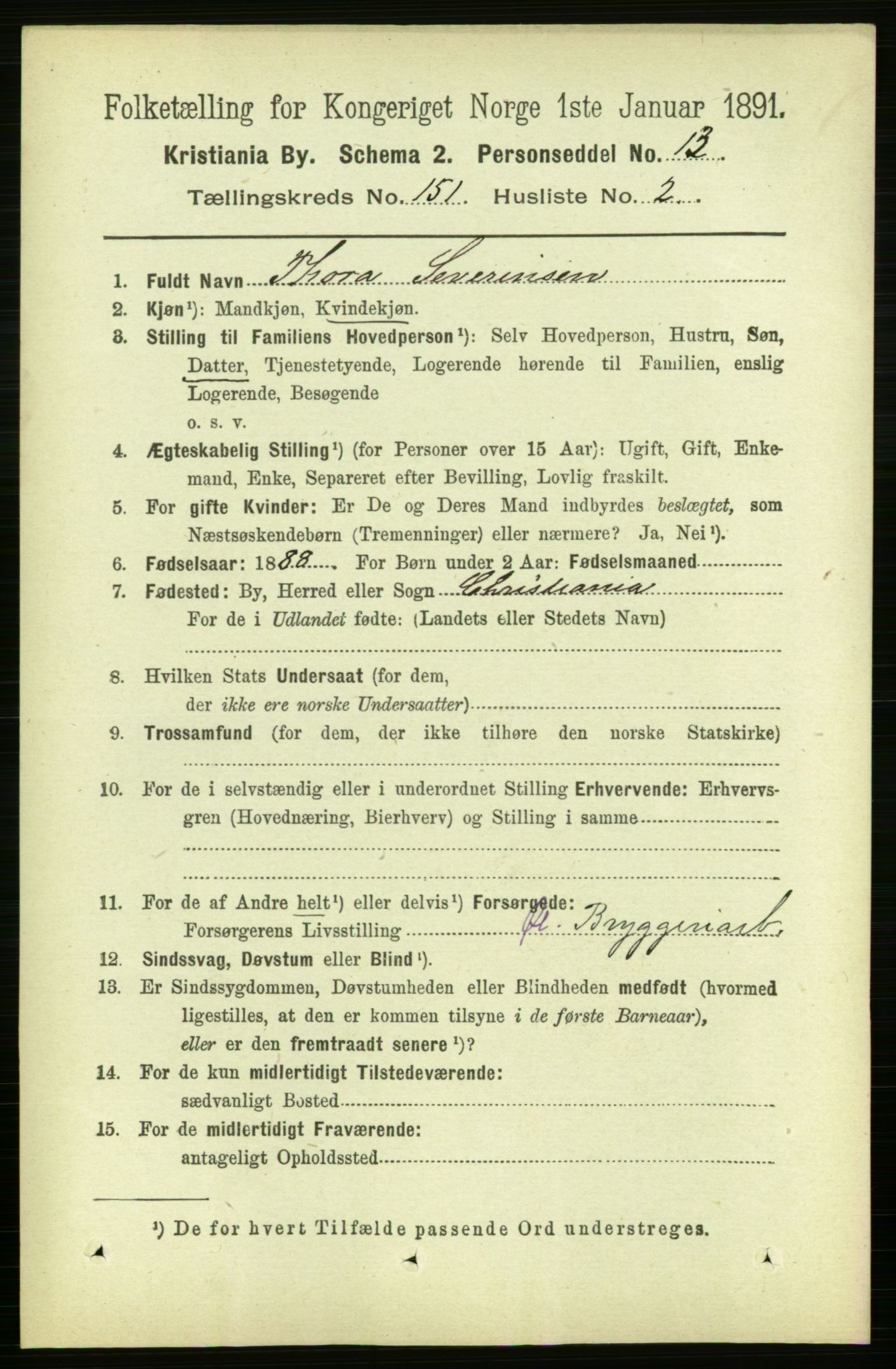 RA, 1891 census for 0301 Kristiania, 1891, p. 84426
