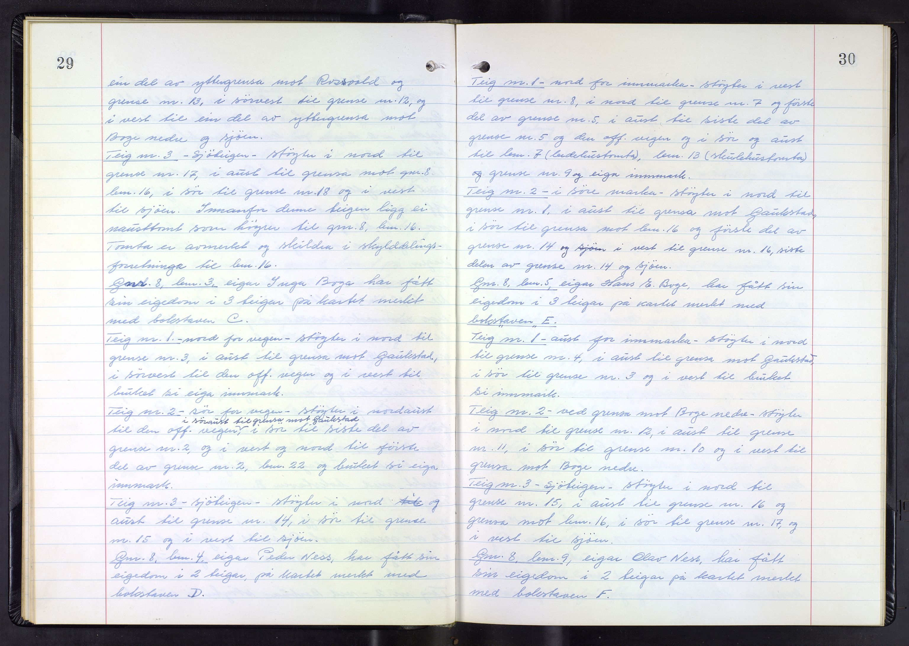 Hordaland jordskiftedøme - III Midhordland jordskiftedistrikt, AV/SAB-A-7001/A/Aa/L0039: Forhandlingsprotokoll, 1968-1972, p. 29-30