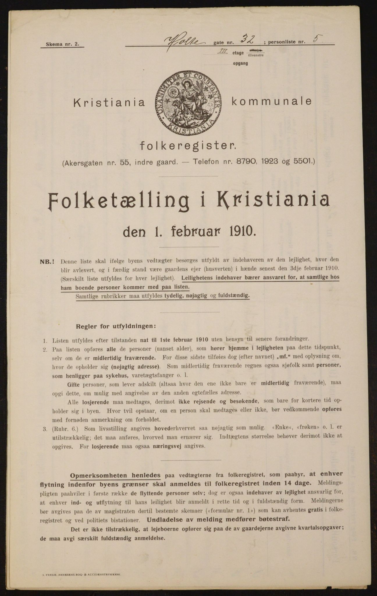 OBA, Municipal Census 1910 for Kristiania, 1910, p. 40575