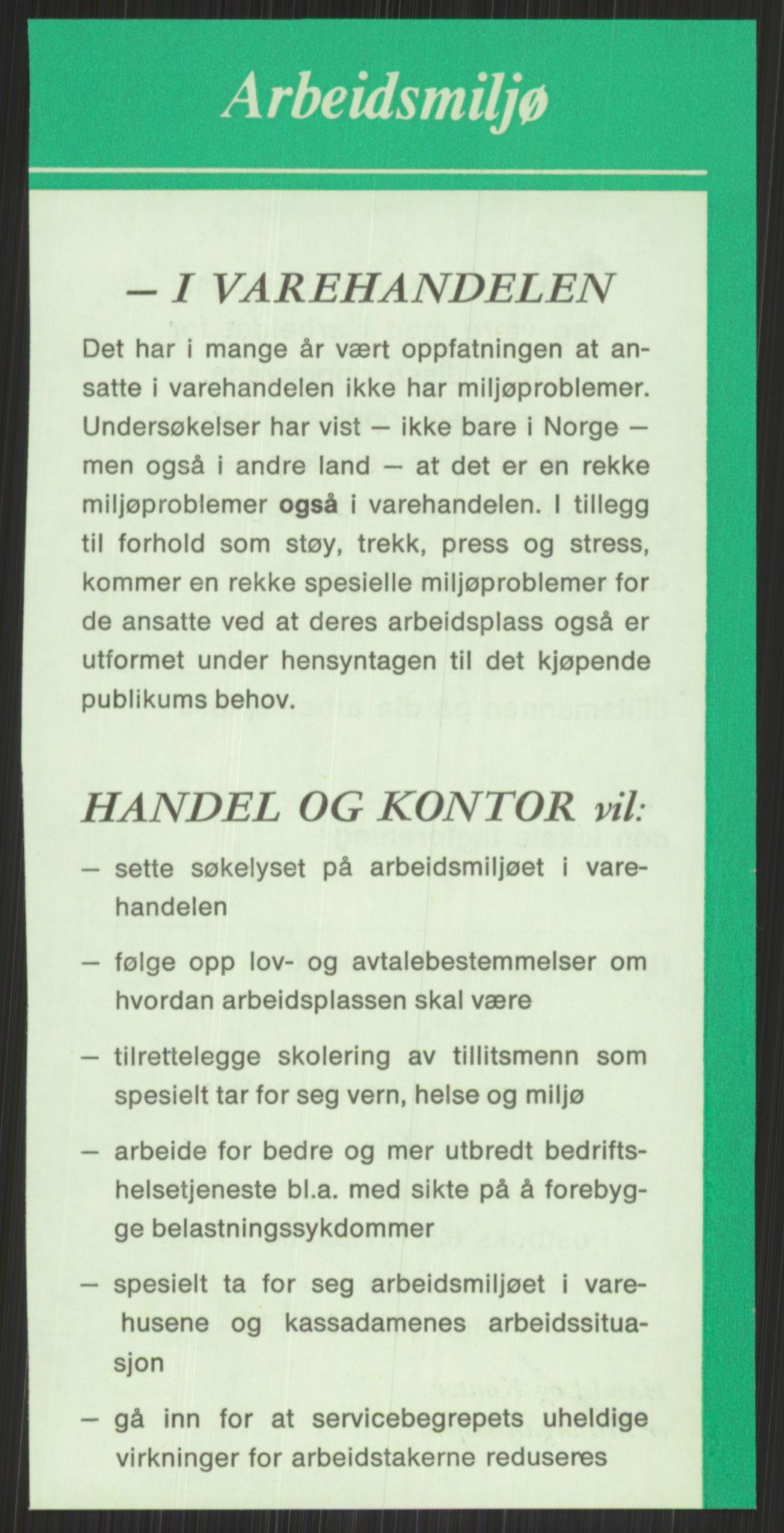 Nygaard, Kristen, AV/RA-PA-1398/F/Fi/L0006: Fagbevegelse, demokrati, Jern- og Metallprosjektet, 1970-2002, p. 87