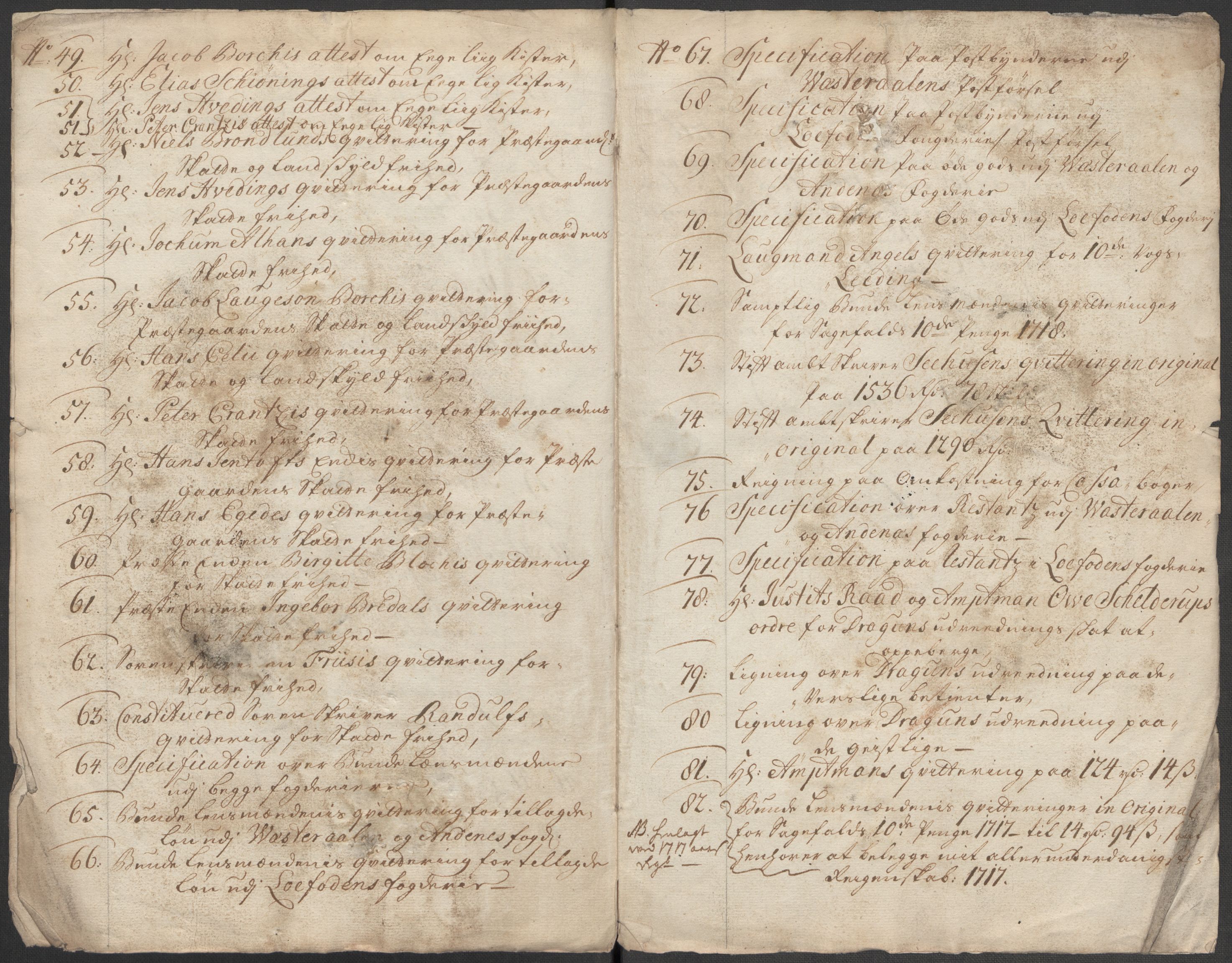 Rentekammeret inntil 1814, Reviderte regnskaper, Fogderegnskap, AV/RA-EA-4092/R67/L4684: Fogderegnskap Vesterålen, Andenes og Lofoten, 1718, p. 28