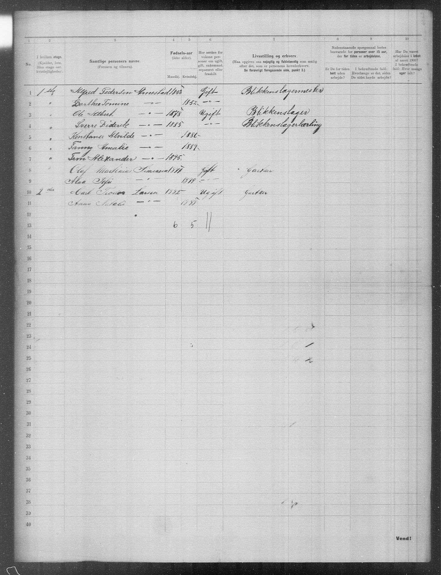 OBA, Municipal Census 1903 for Kristiania, 1903, p. 14575