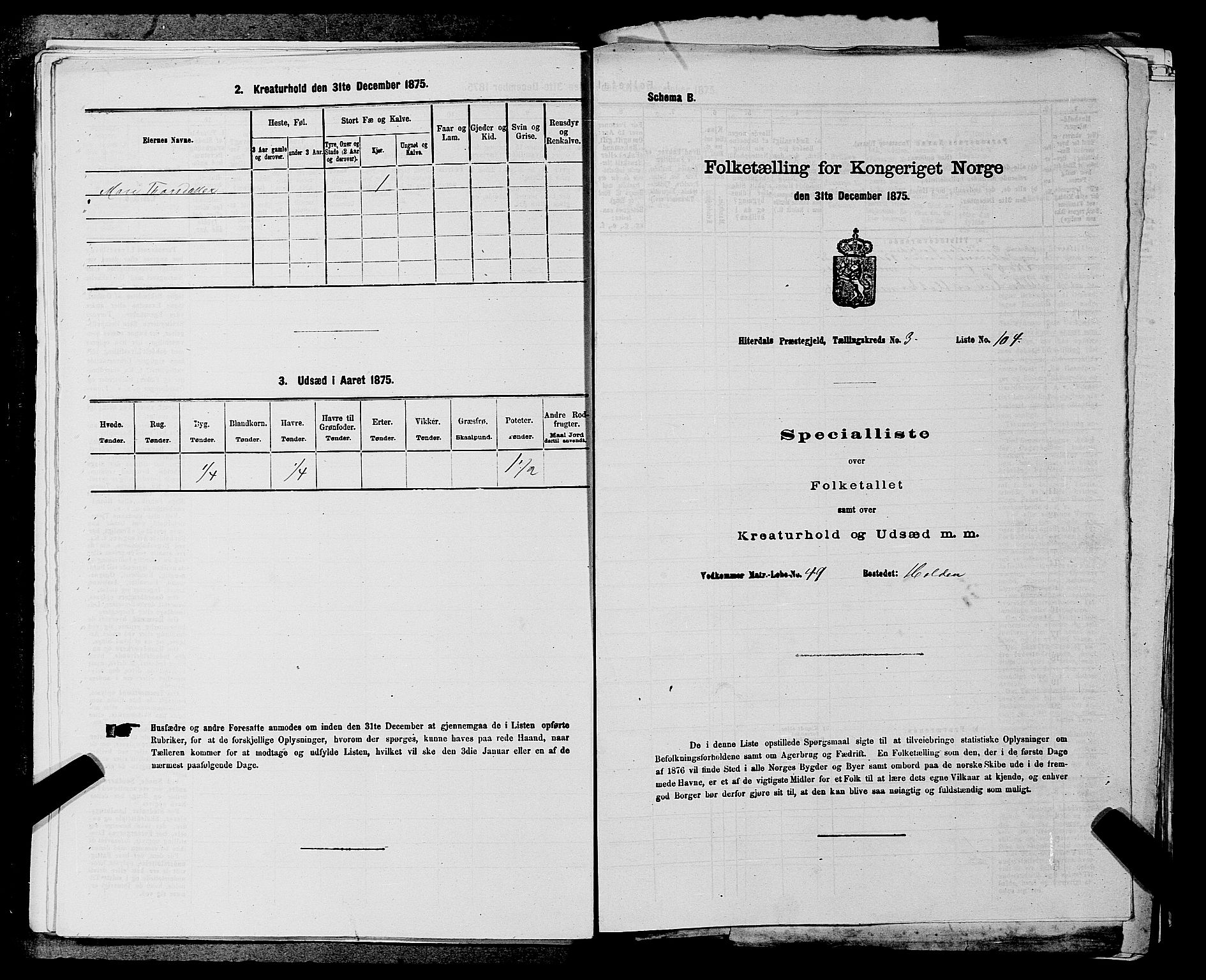 SAKO, 1875 census for 0823P Heddal, 1875, p. 572