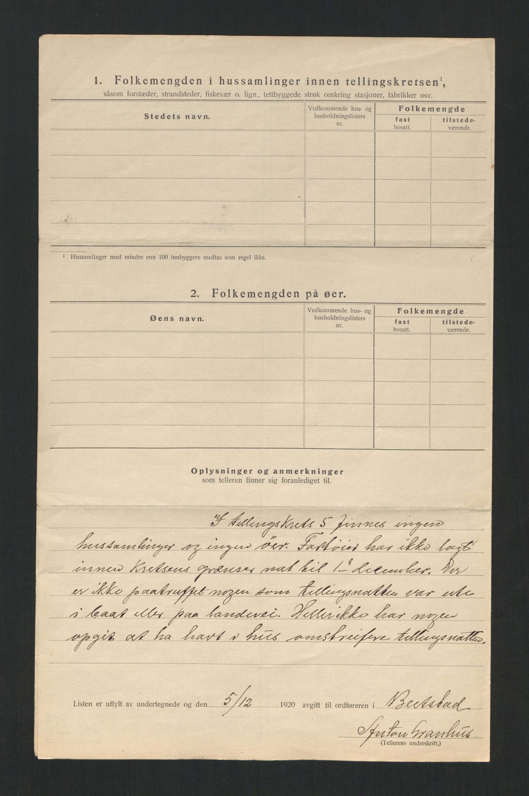 SAT, 1920 census for Beitstad, 1920, p. 21