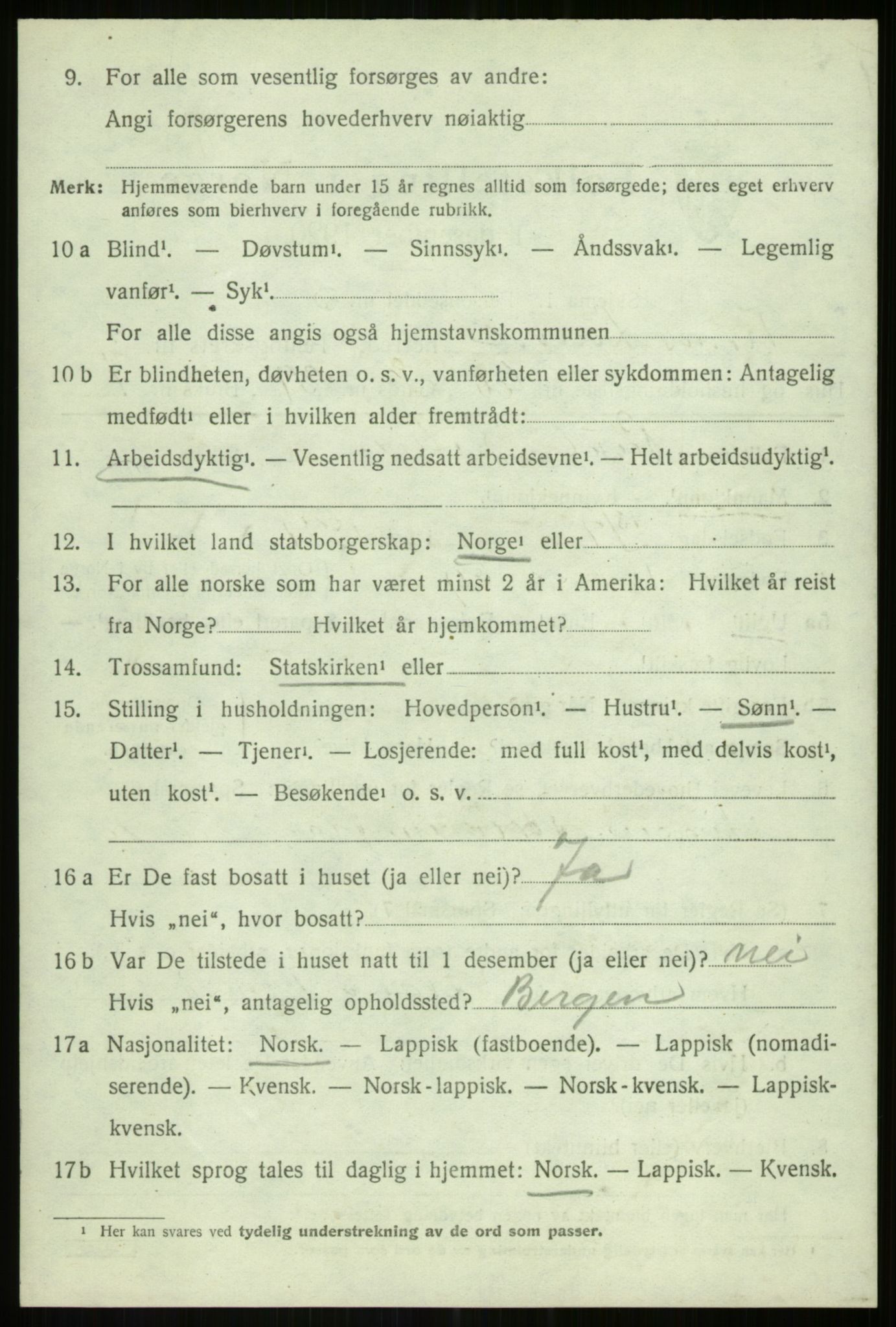 SATØ, 1920 census for Lenvik, 1920, p. 6463