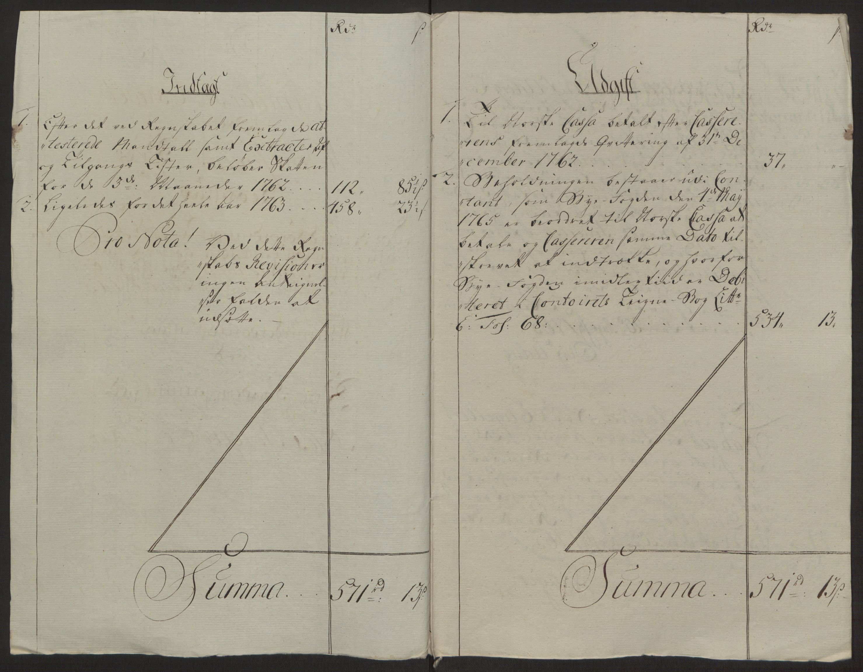 Rentekammeret inntil 1814, Reviderte regnskaper, Byregnskaper, AV/RA-EA-4066/R/Rh/L0163/0001: [H4] Kontribusjonsregnskap / Ekstraskatt, Holmestrand, 1762-1772, p. 36