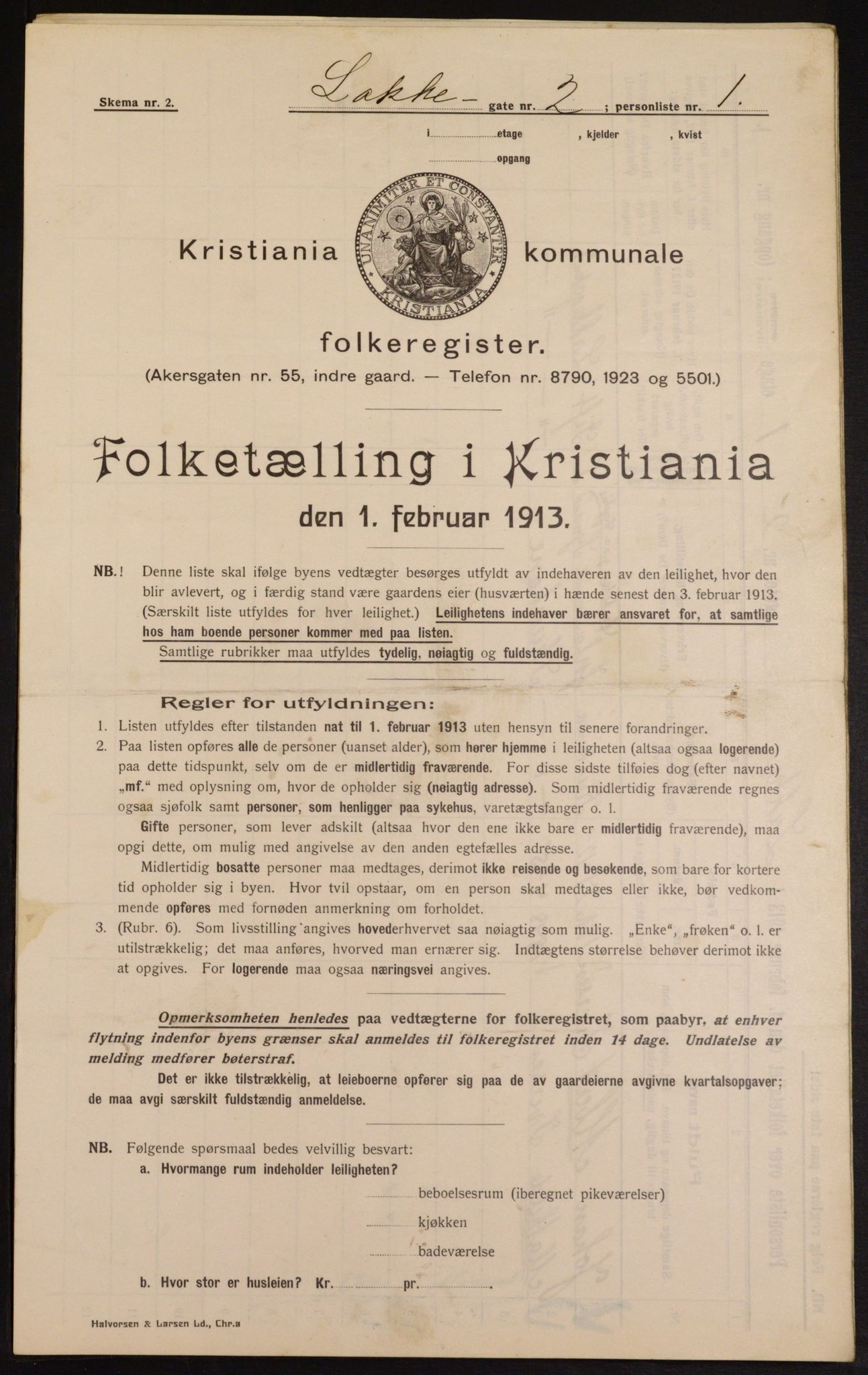 OBA, Municipal Census 1913 for Kristiania, 1913, p. 55029