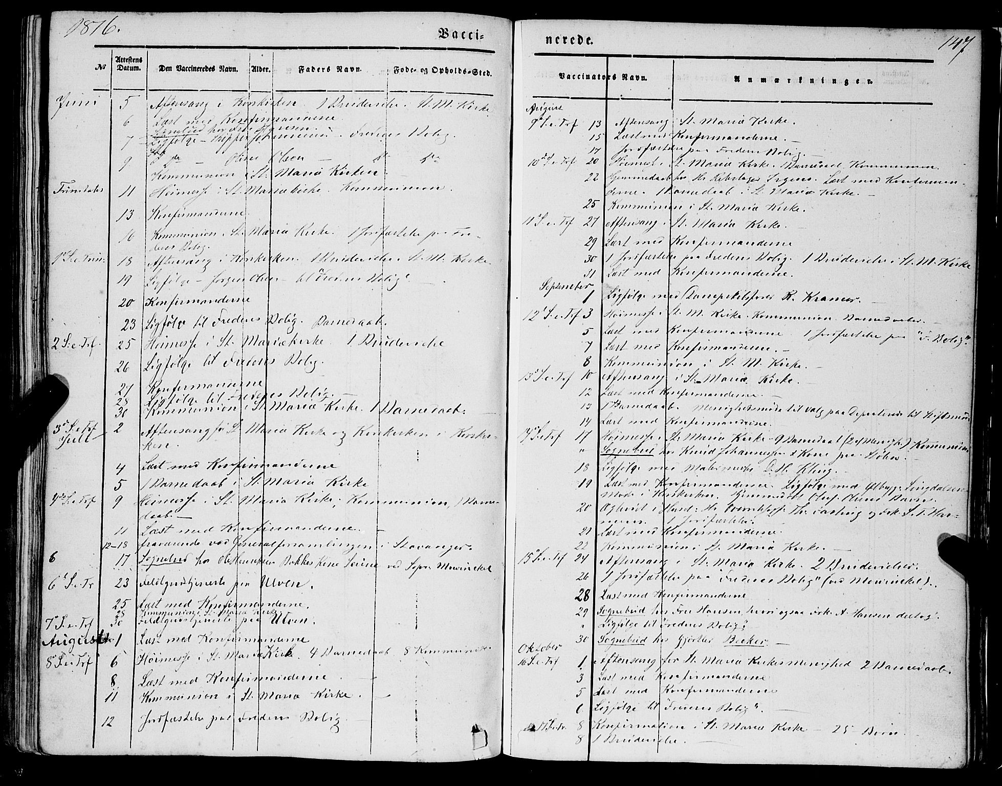 Mariakirken Sokneprestembete, SAB/A-76901/H/Haa/L0006: Parish register (official) no. A 6, 1846-1877, p. 147