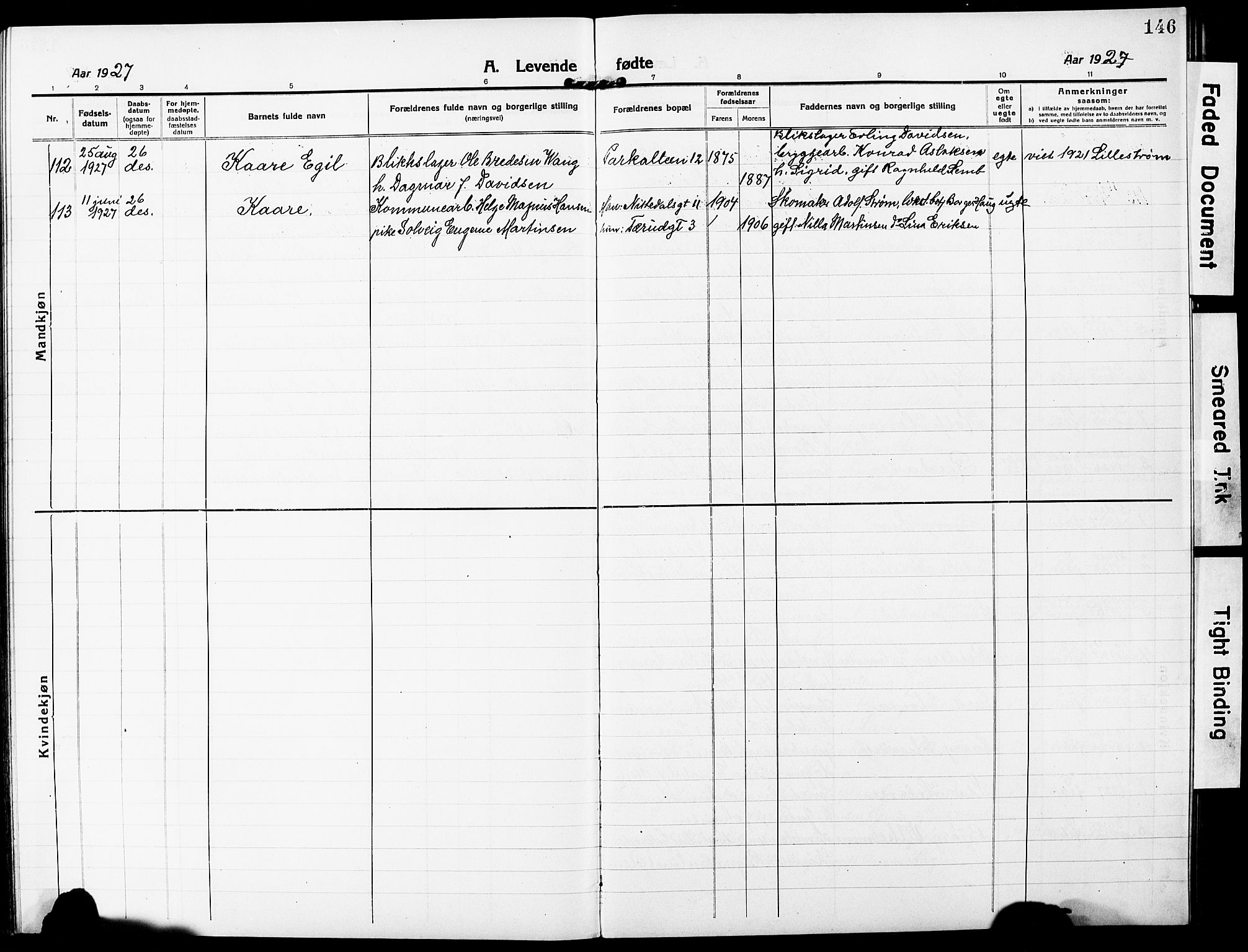 Skedsmo prestekontor Kirkebøker, AV/SAO-A-10033a/G/Gc/L0002: Parish register (copy) no. III 2, 1917-1931, p. 146