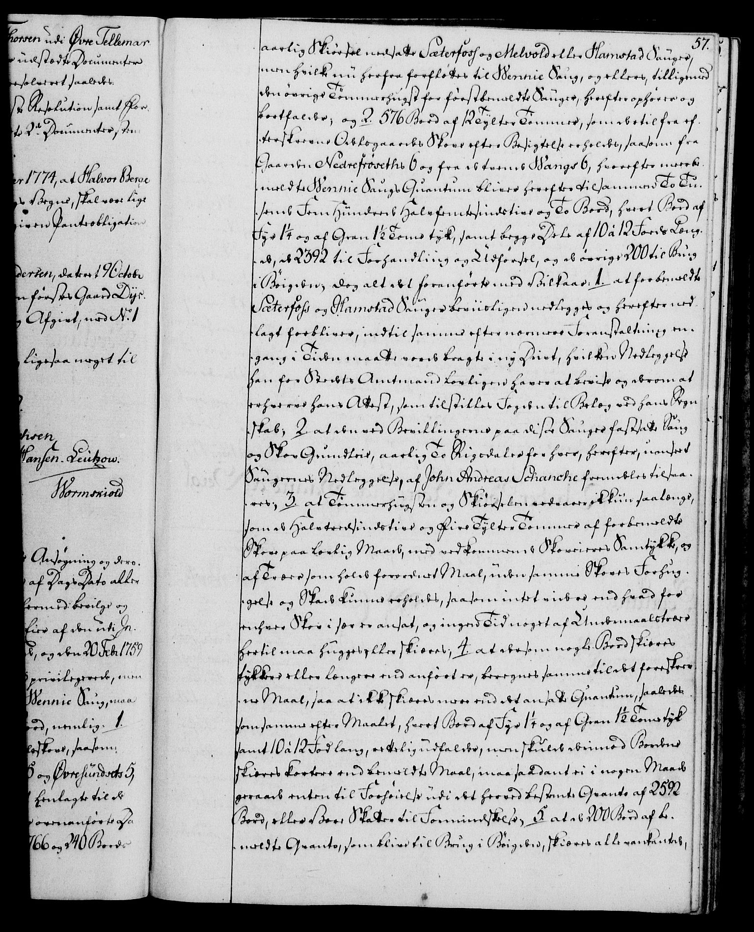 Rentekammeret, Kammerkanselliet, AV/RA-EA-3111/G/Gg/Gga/L0011: Norsk ekspedisjonsprotokoll med register (merket RK 53.11), 1779-1781, p. 57