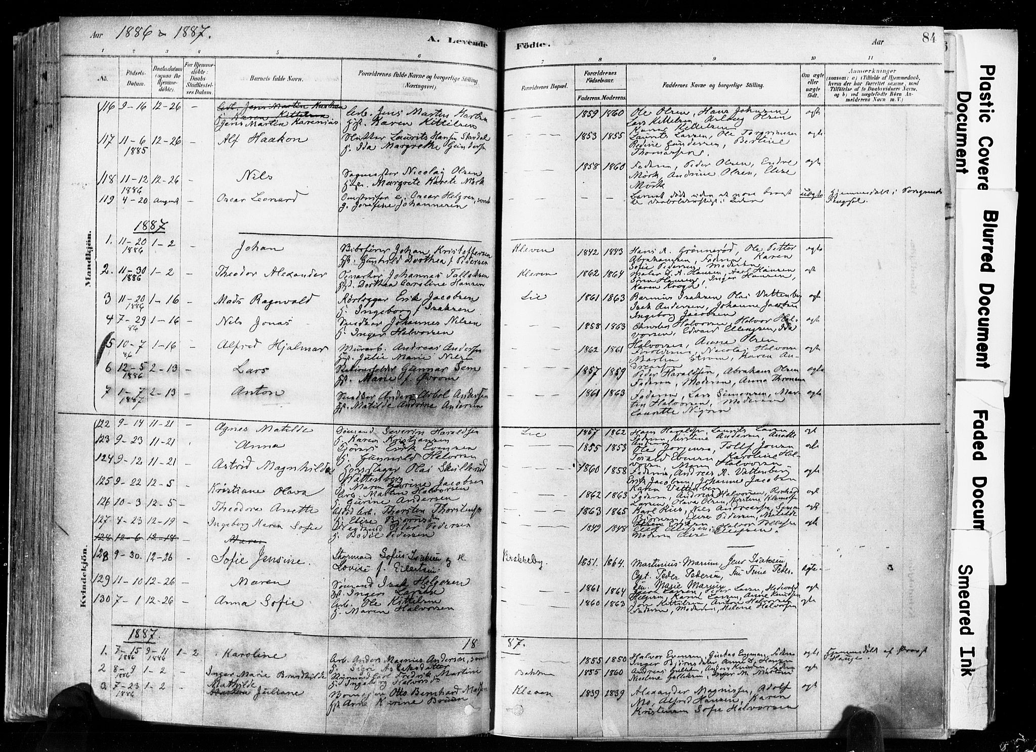 Skien kirkebøker, SAKO/A-302/F/Fa/L0009: Parish register (official) no. 9, 1878-1890, p. 84