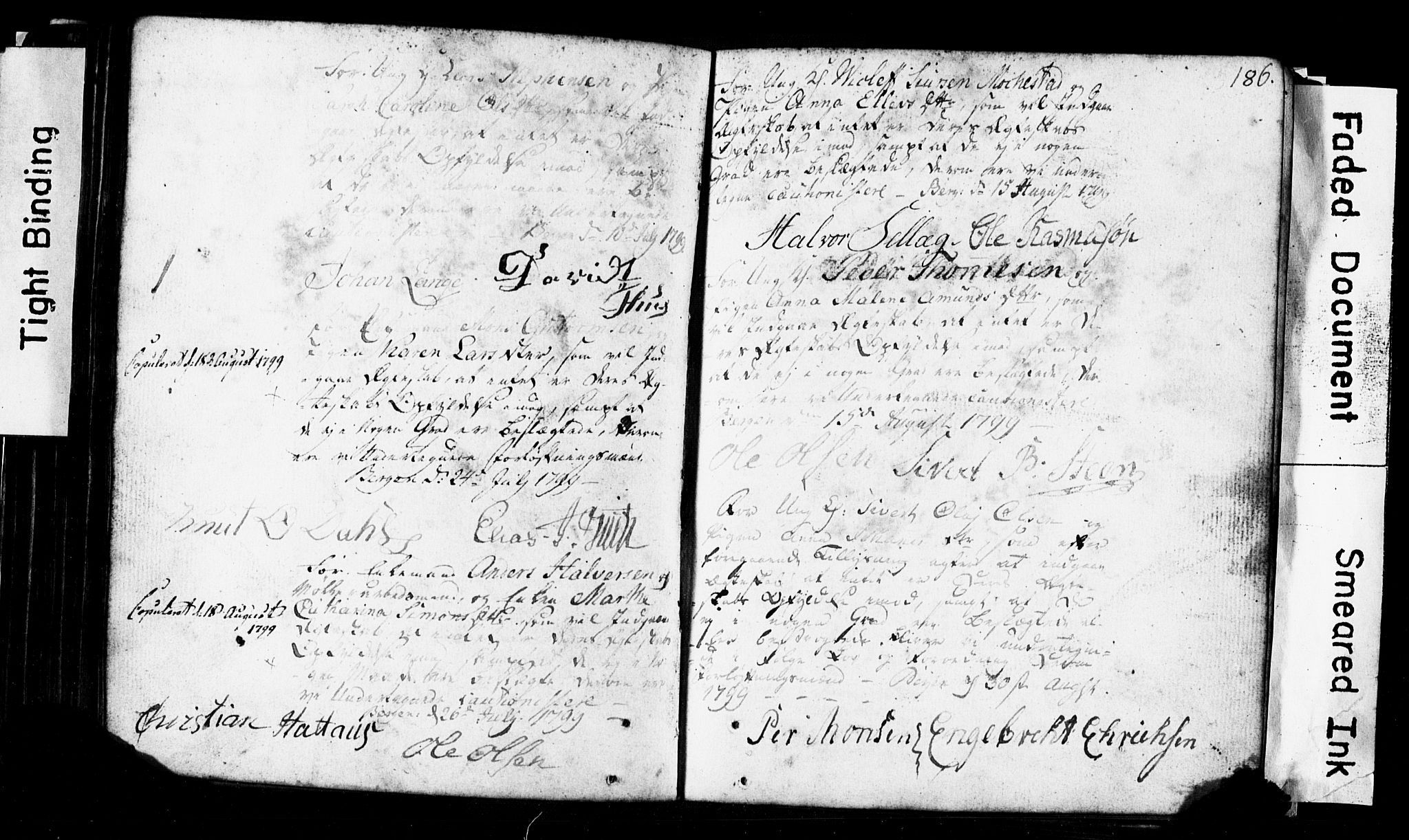 Korskirken sokneprestembete, AV/SAB-A-76101: Best man's statements no. II.5.1, 1776-1816, p. 186