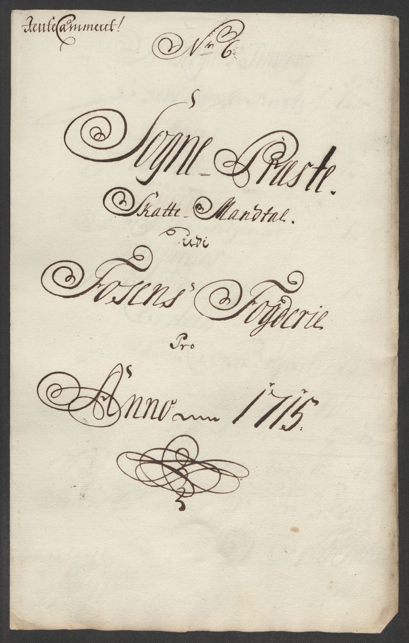 Rentekammeret inntil 1814, Reviderte regnskaper, Fogderegnskap, RA/EA-4092/R57/L3863: Fogderegnskap Fosen, 1715, p. 98