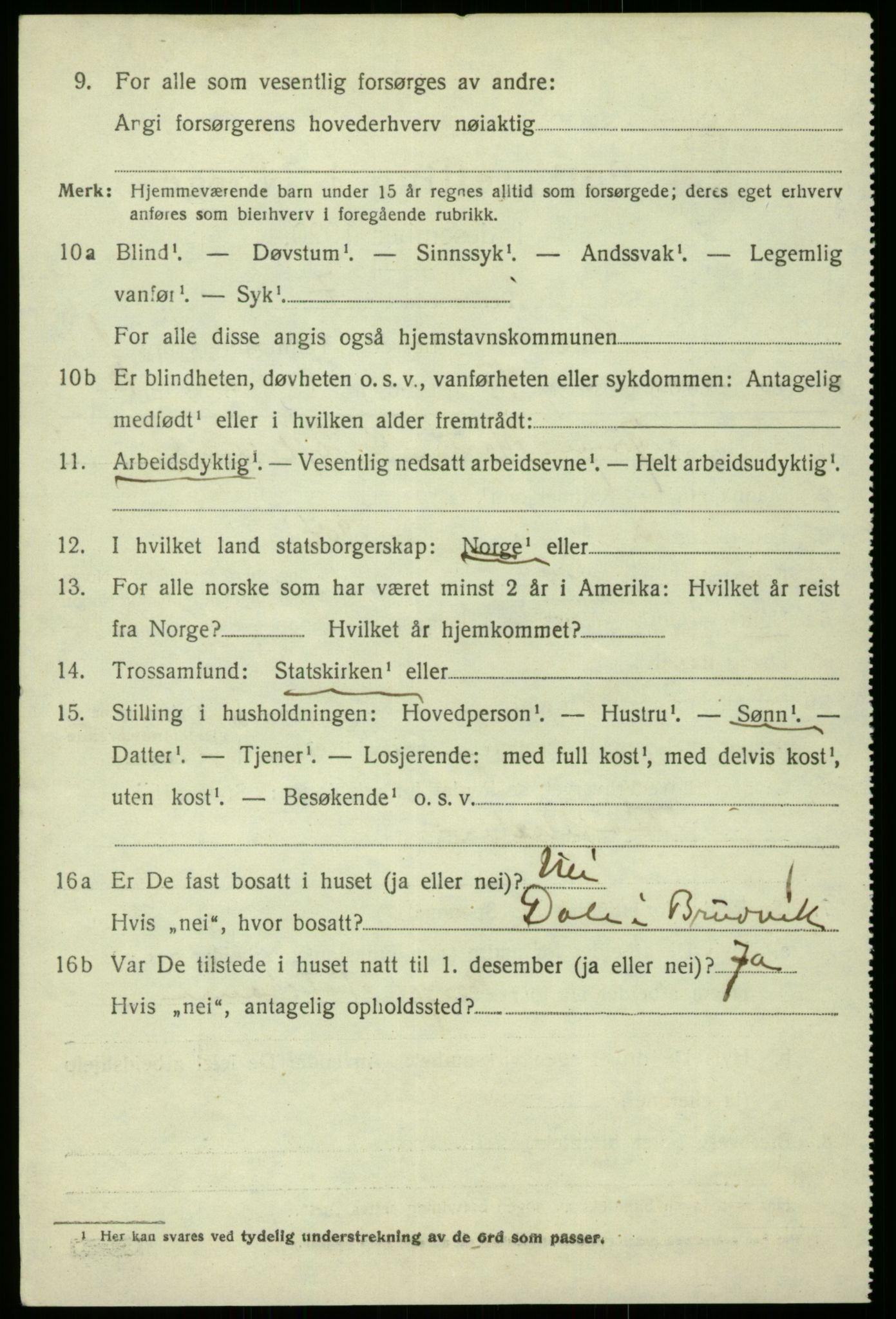 SAB, 1920 census for Os, 1920, p. 1757