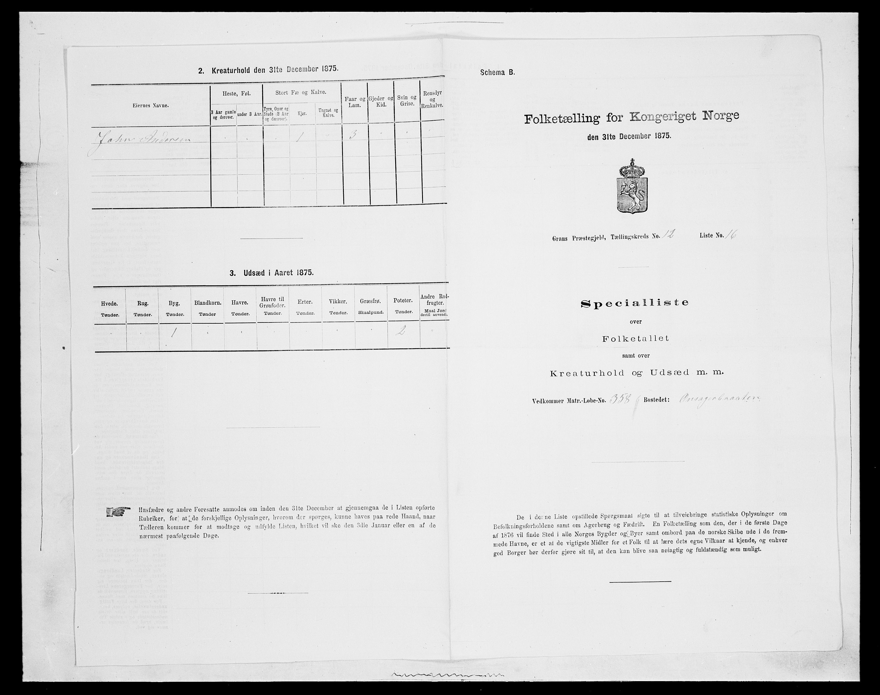 SAH, 1875 census for 0534P Gran, 1875, p. 2271
