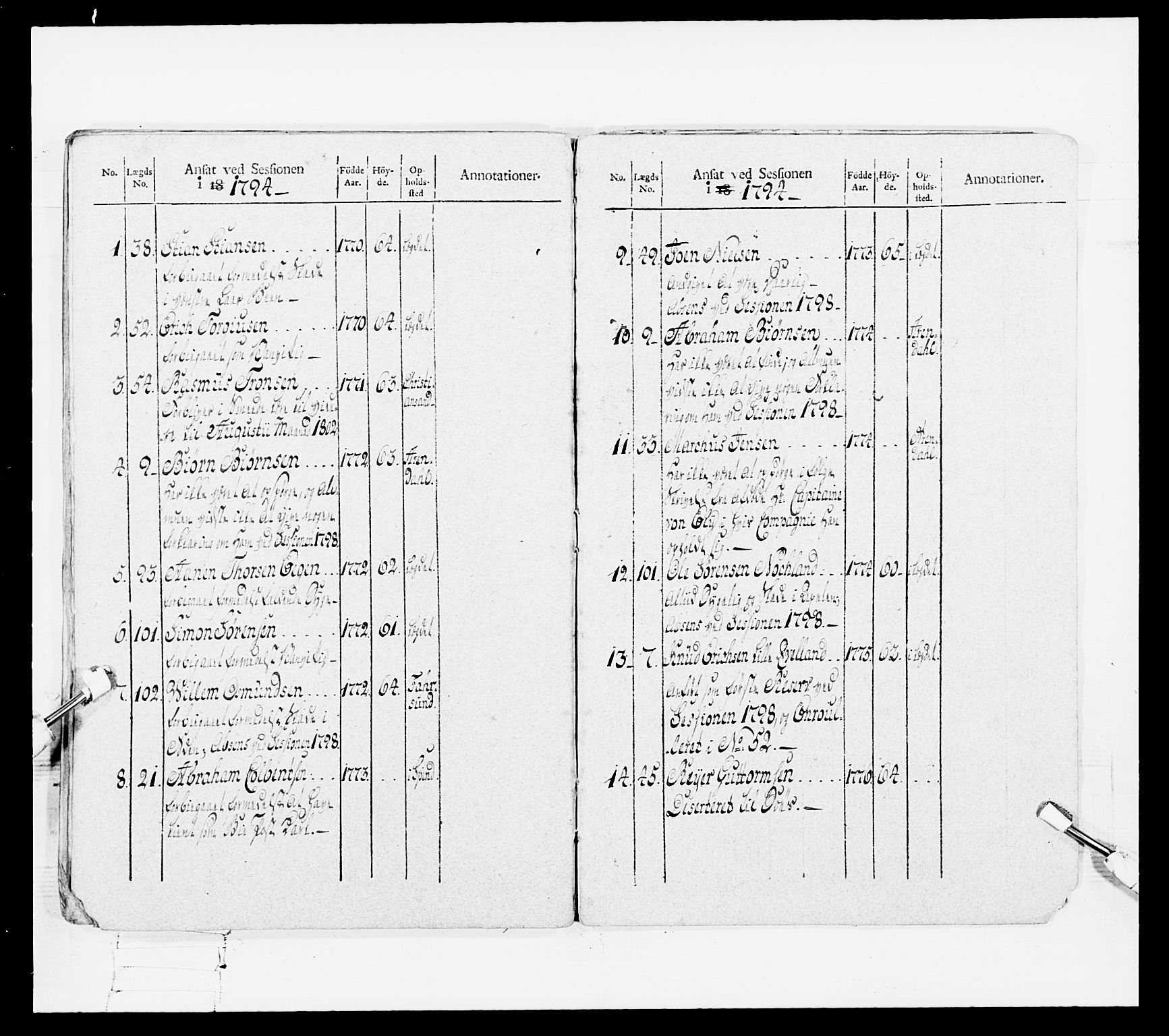 Generalitets- og kommissariatskollegiet, Det kongelige norske kommissariatskollegium, AV/RA-EA-5420/E/Eh/L0108: Vesterlenske nasjonale infanteriregiment, 1791-1802, p. 487