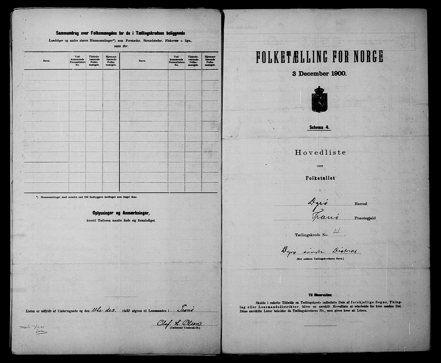 SATØ, 1900 census for Dyrøy, 1900, p. 10