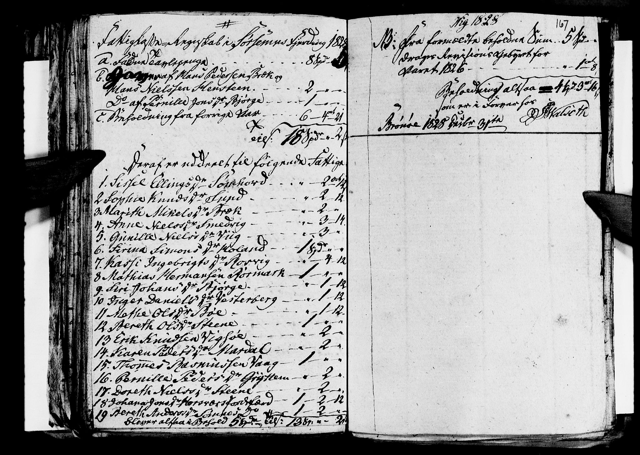 Ministerialprotokoller, klokkerbøker og fødselsregistre - Nordland, AV/SAT-A-1459/812/L0185: Parish register (copy) no. 812C03, 1815-1837, p. 167